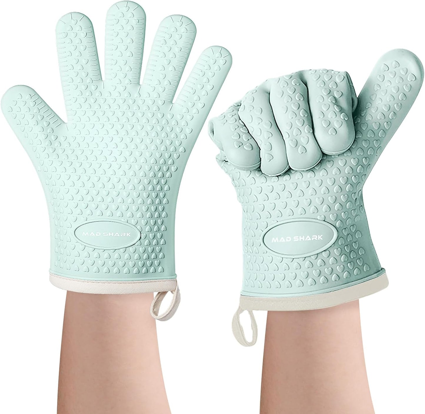 Silicone Oven Mitts 450F Heat Resistant - Non-Slip Grip