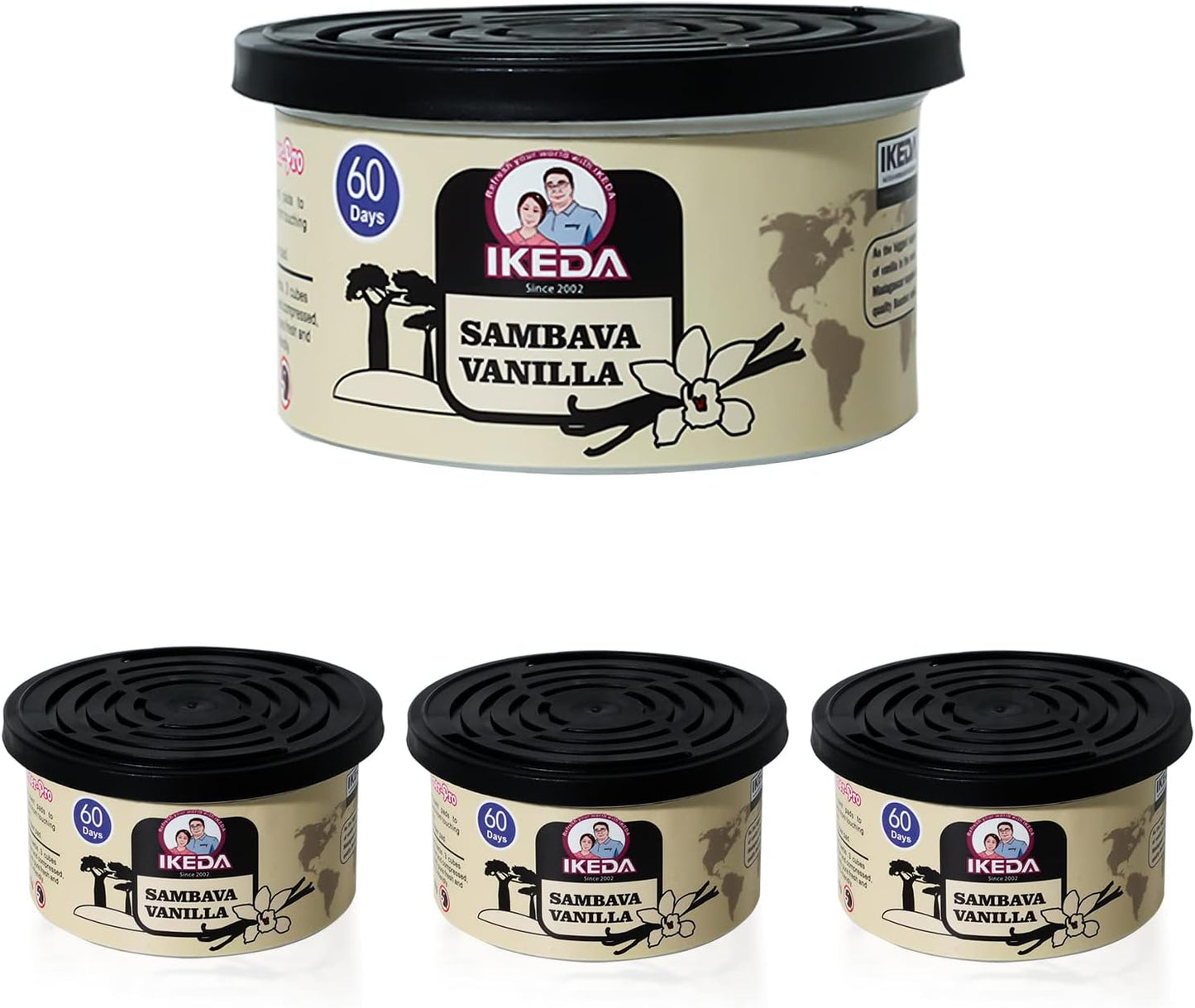 Sambave Vanilla Car Air Freshener | Odor Eliminator | Long-Lasting | Strong Fragrance