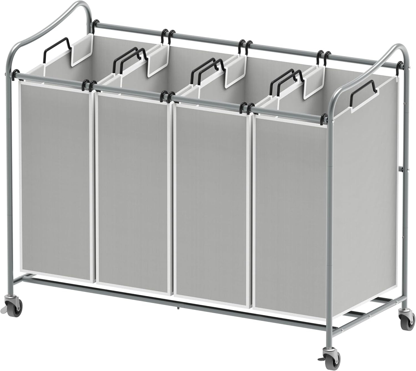 Heavy Duty Laundry Sorter Rolling Cart with Sturdy Frame