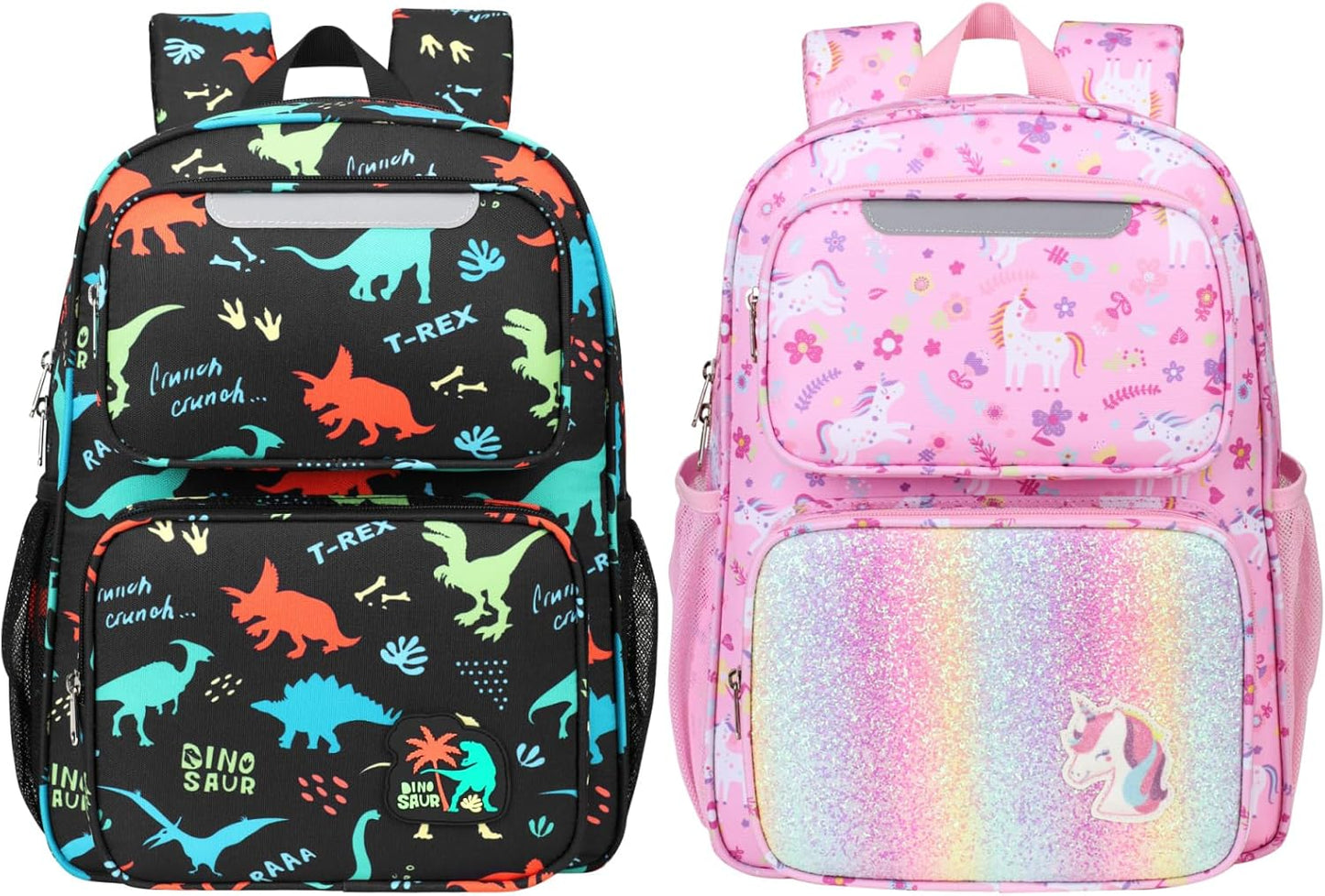 2pcs Kids Backpack for Boys Girls - Lightweight Bookbag for Kids