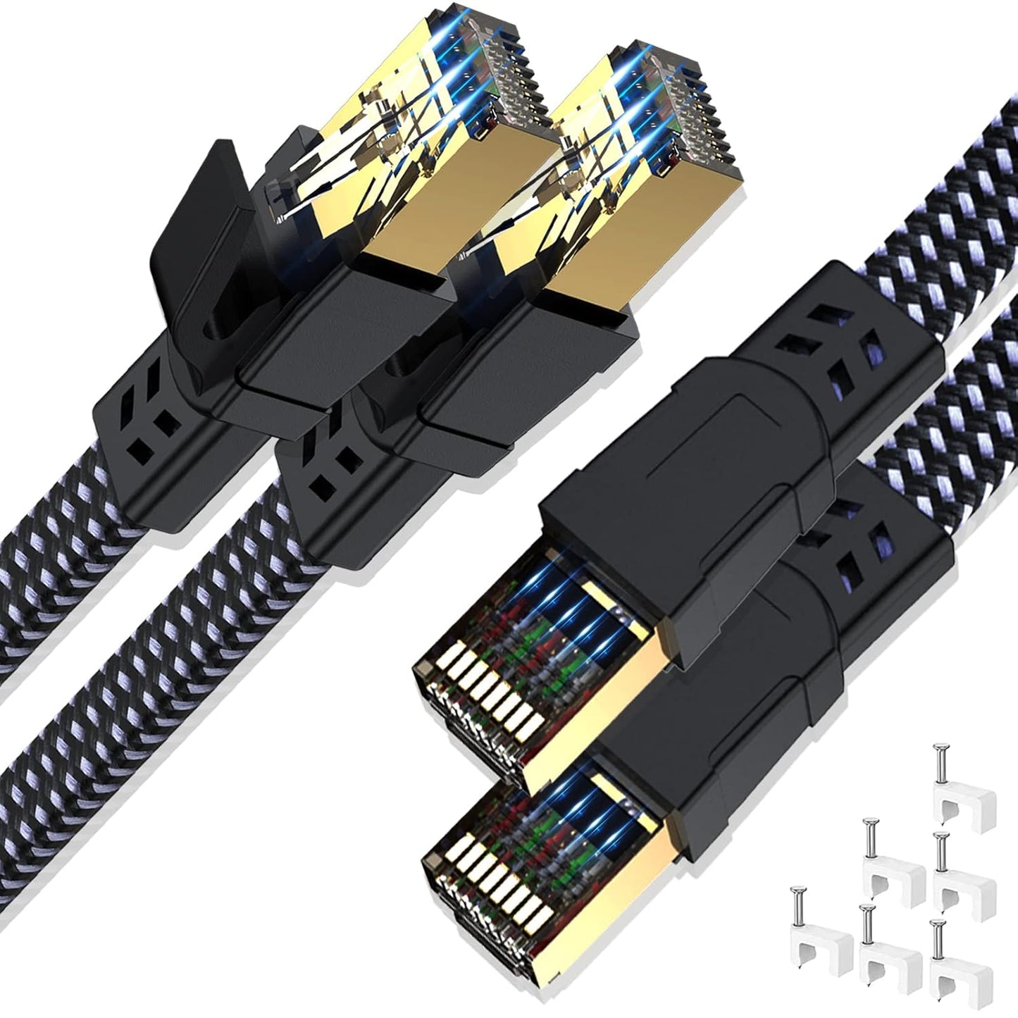 High Speed Cat 8 Ethernet Cable 30ft for Gaming and Streaming