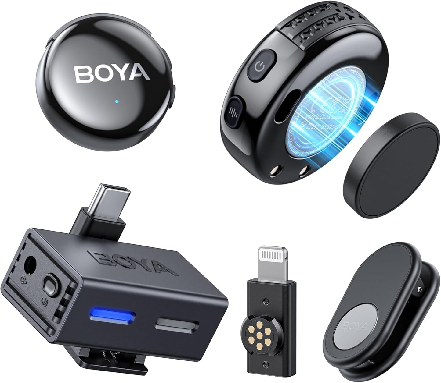 BOYALINK 3 Wireless Lavalier Microphone for iPhone and Android