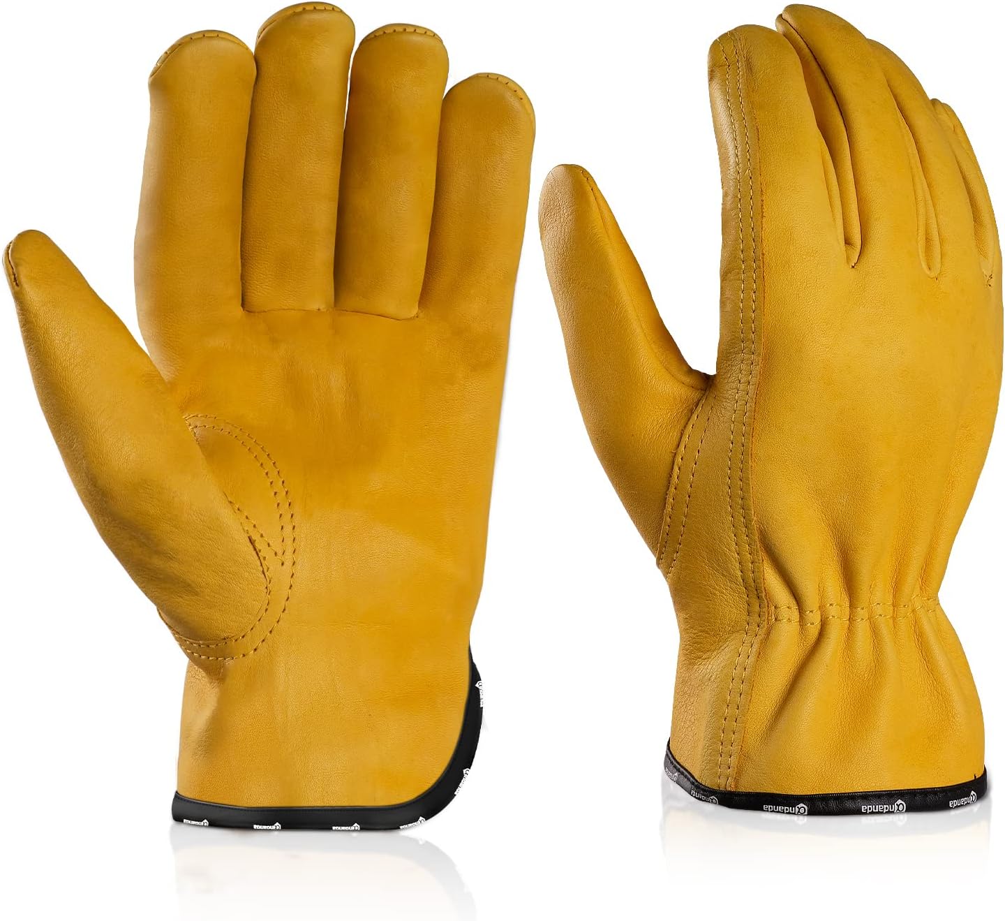 ANDANDA Leather Work Gloves for Safety & Comfort