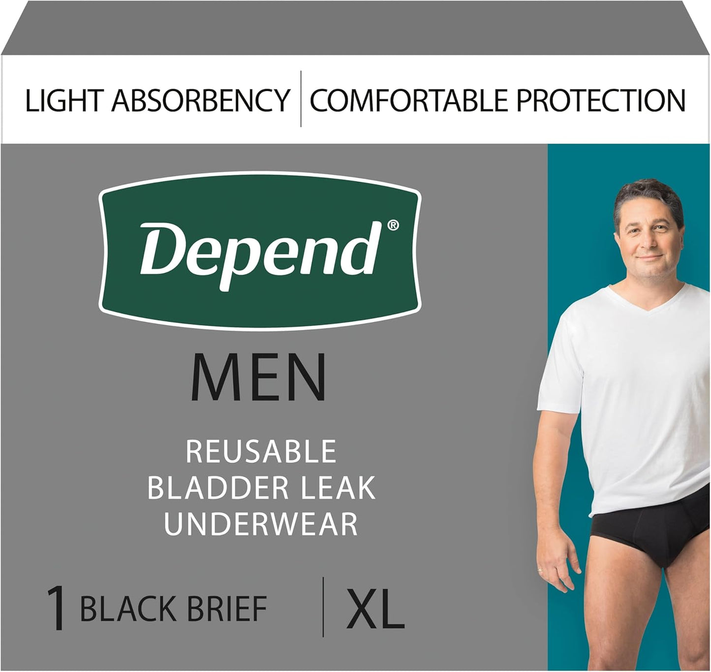 Depend XL Washable Men's Incontinence Underwear