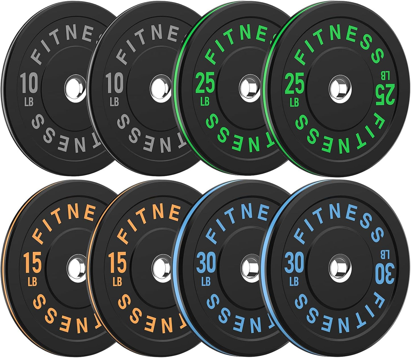 2 Inch Bumper Plates Set for Home Gym Strength Training