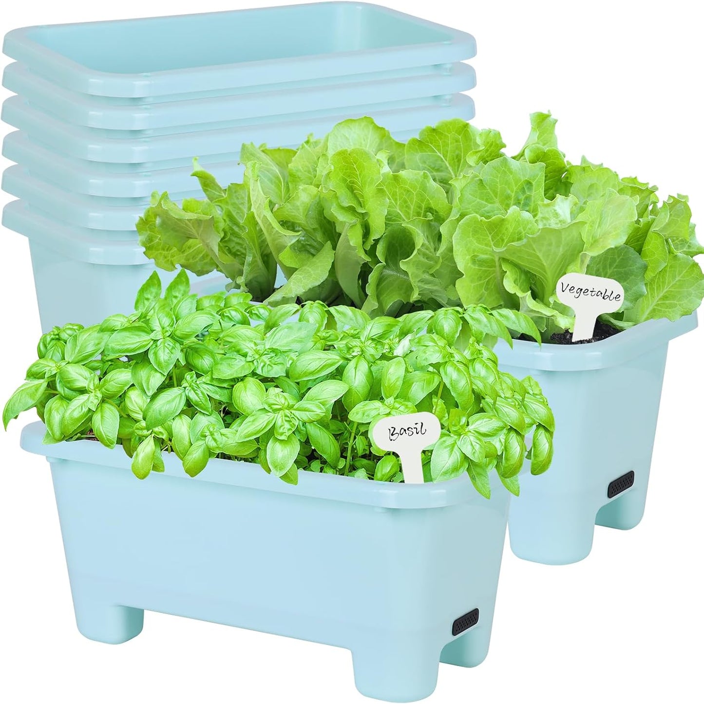 Self-Watering Rectangle Planter Boxes for Effortless Gardening