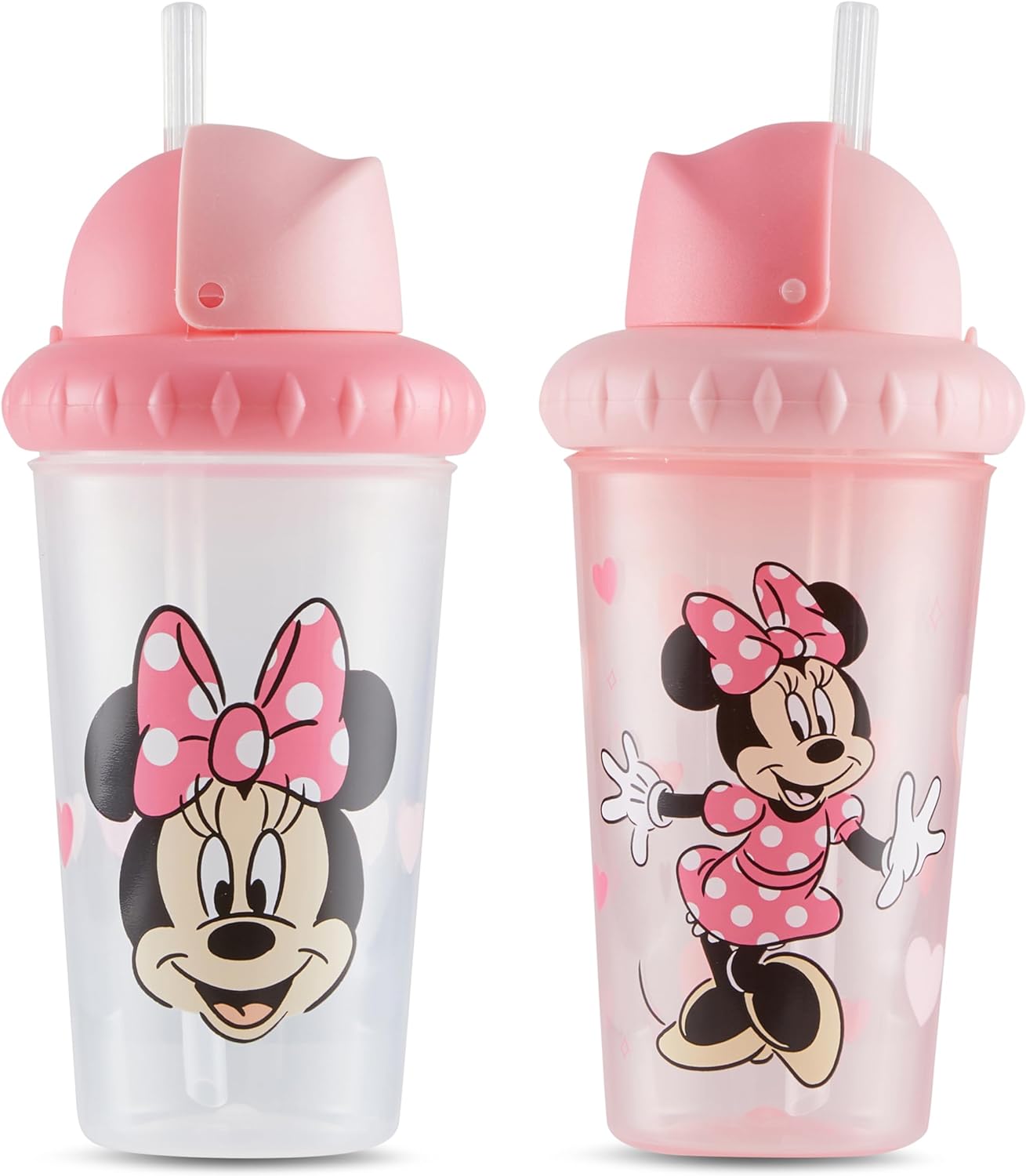 Disney Toddler 10oz Sippy Cup Set | Leak Proof with Straw | For Boys & Girls