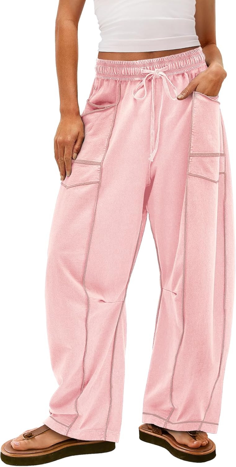 Yanekop Womens Baggy Wide Leg Pants for Casual Fall Wear
