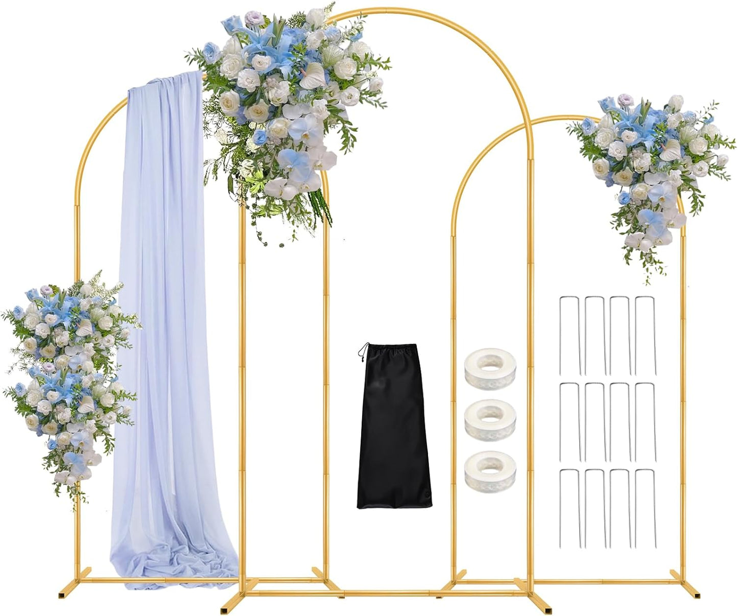 Antizz Wedding Arch Backdrop Stand Set for Events 6FT 5FT 4FT