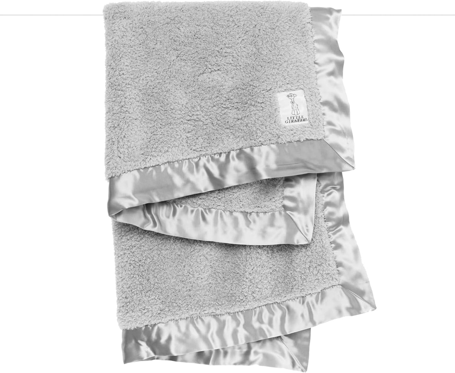 Chenille Blanket Silver - Premium Plush for Newborn Comfort