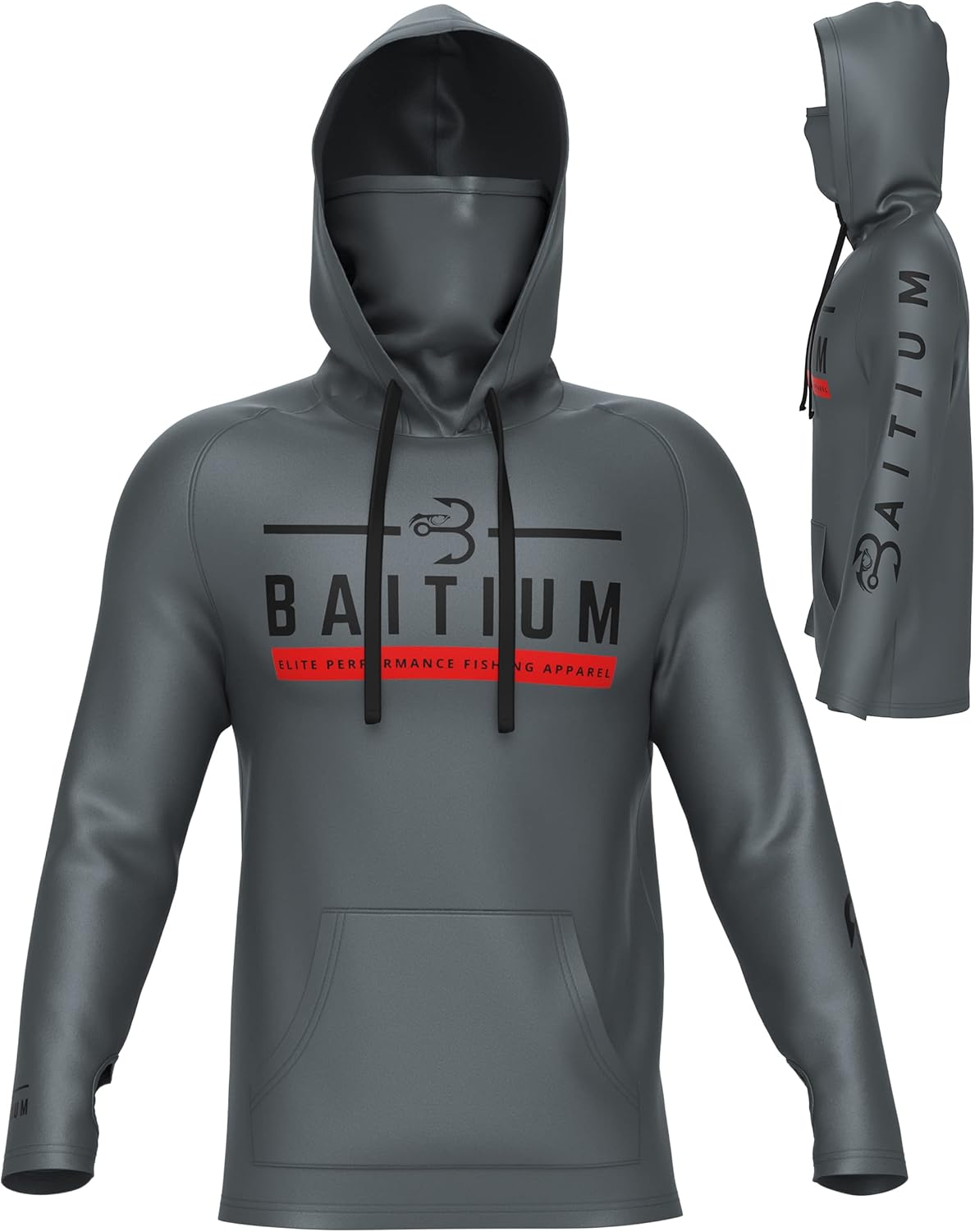 Baitium Men's UPF 50+ Hoodie with Gaiter
