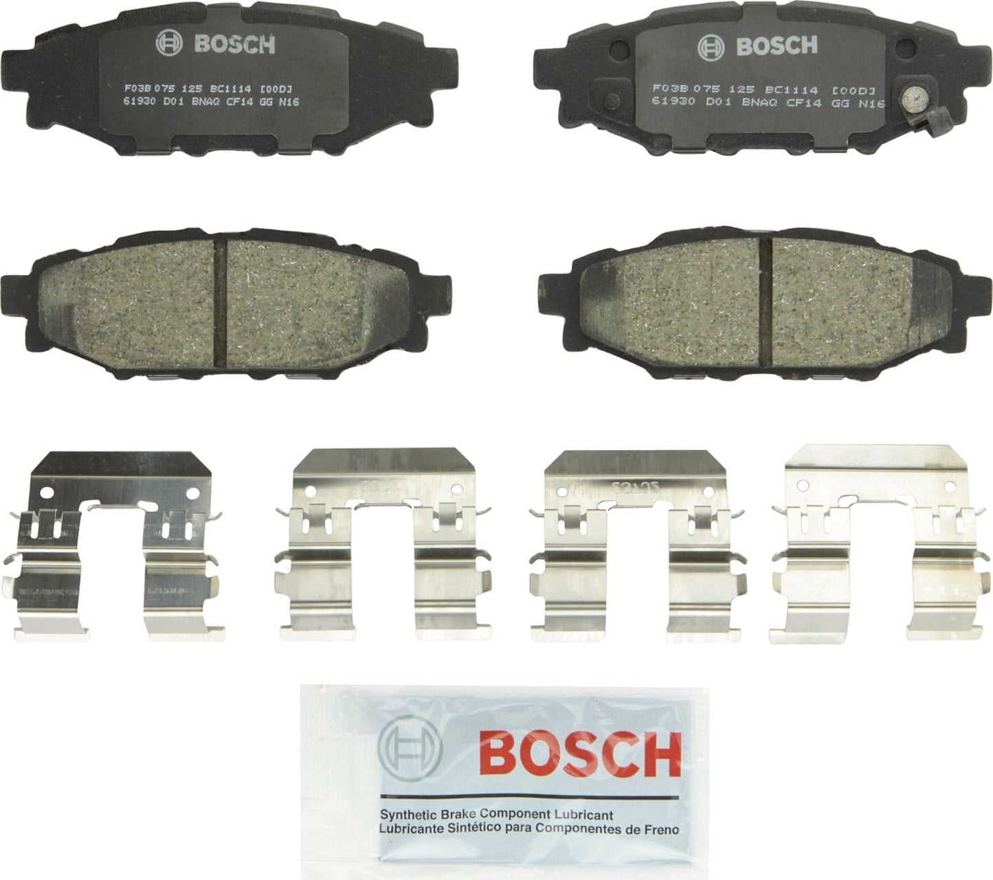 BOSCH BC1114 QuietCast Premium Ceramic Brake Pads for Subaru