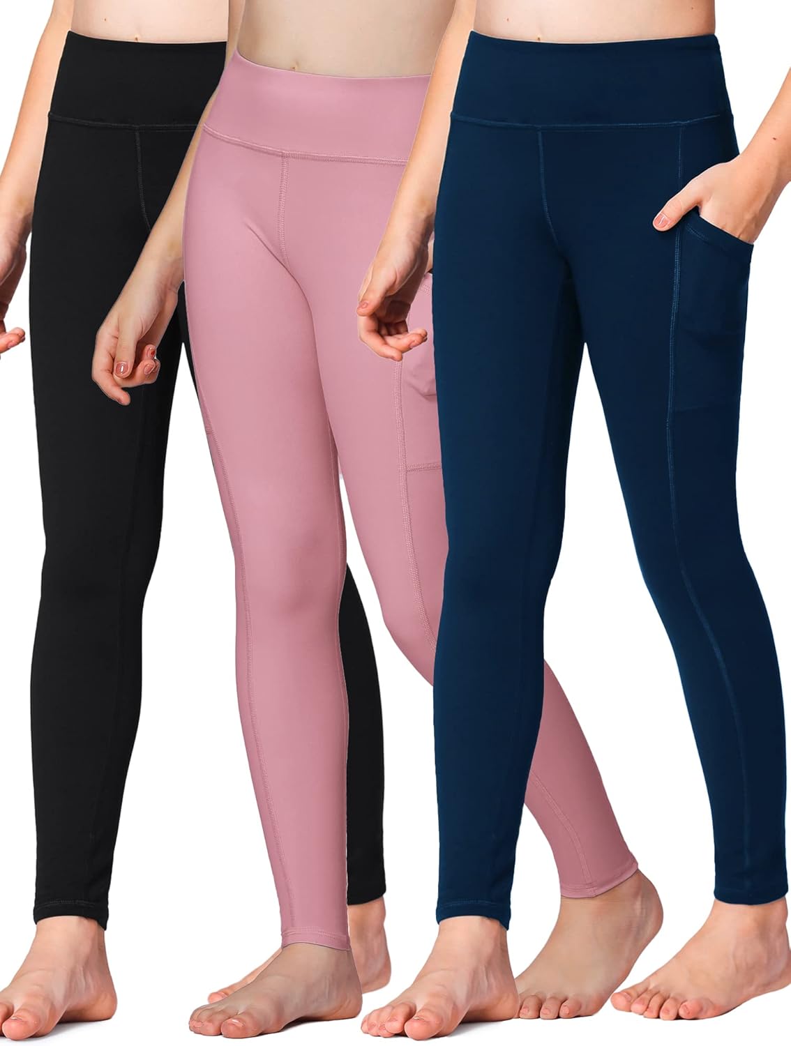 Stelle Girls' Athletic Leggings for Dance, Yoga, and Running