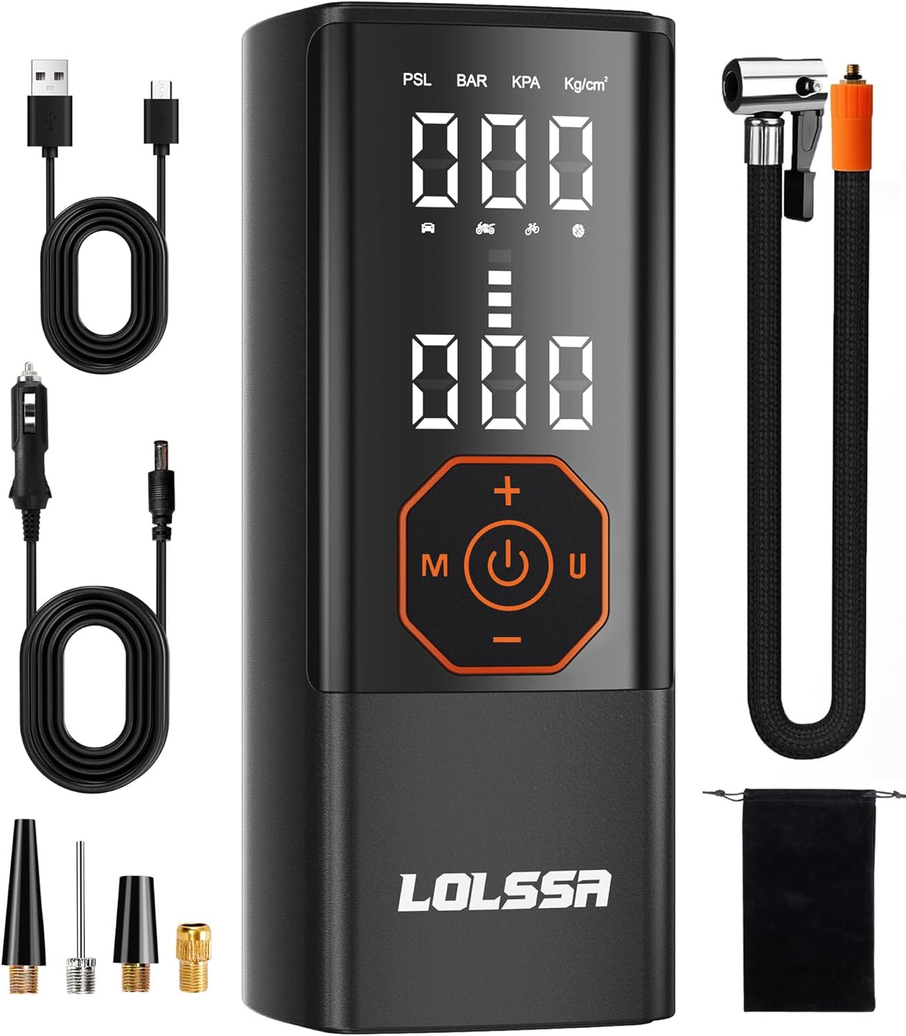 LOLSSA Cordless Tire Inflator - Fast 180PSI Pump
