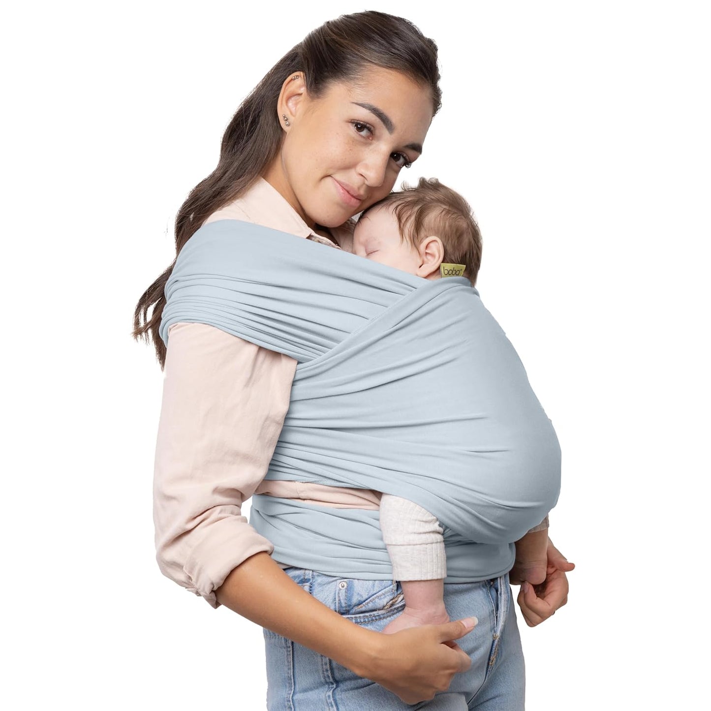 Boba Baby Wrap Carrier - Serenity Light Blue for Newborns