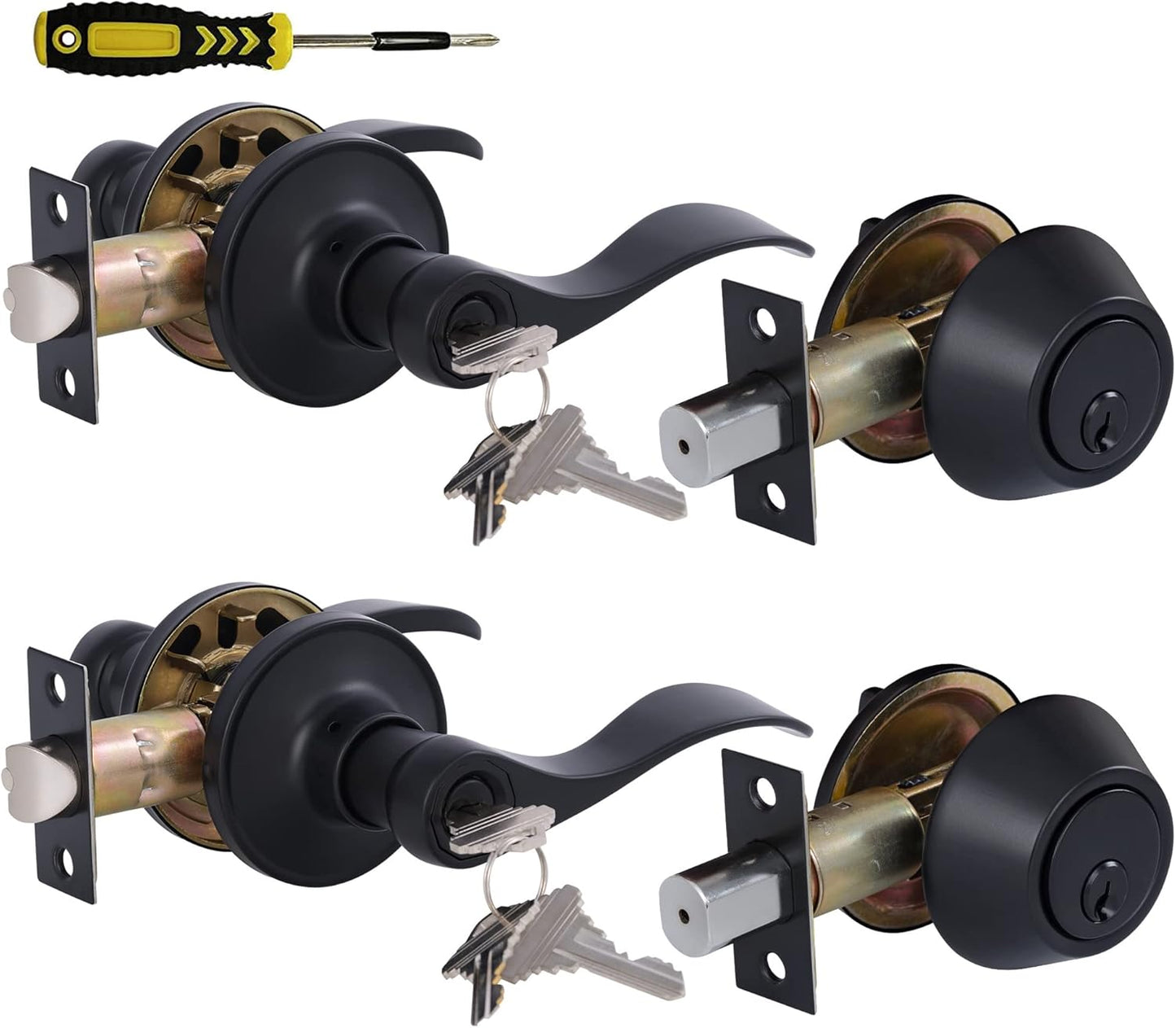 Keyed Alike Front Door Lever Lockset for Enhanced Security