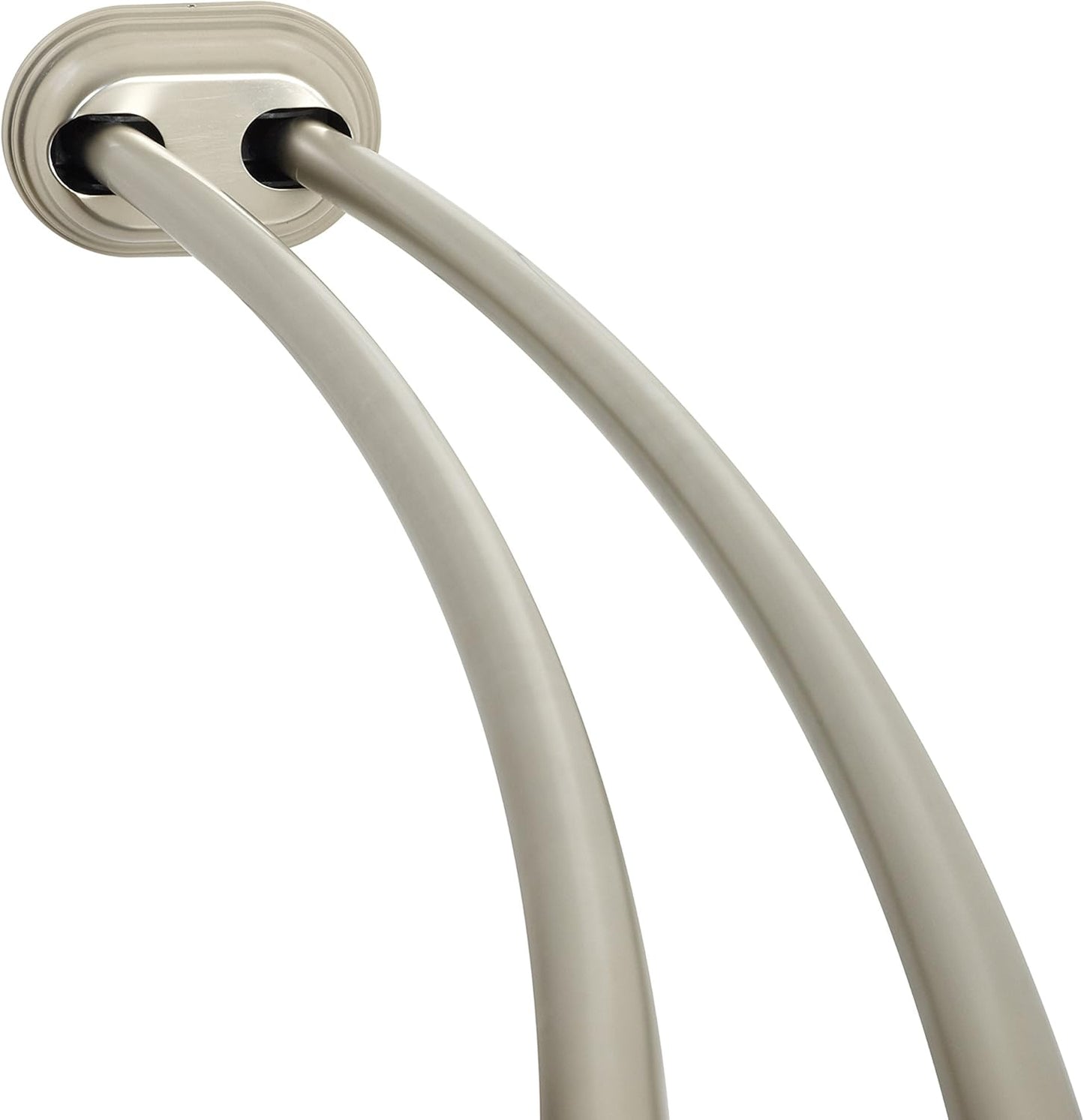 NeverRust Double Curved Shower Rod, 50-72, Satin Nickel