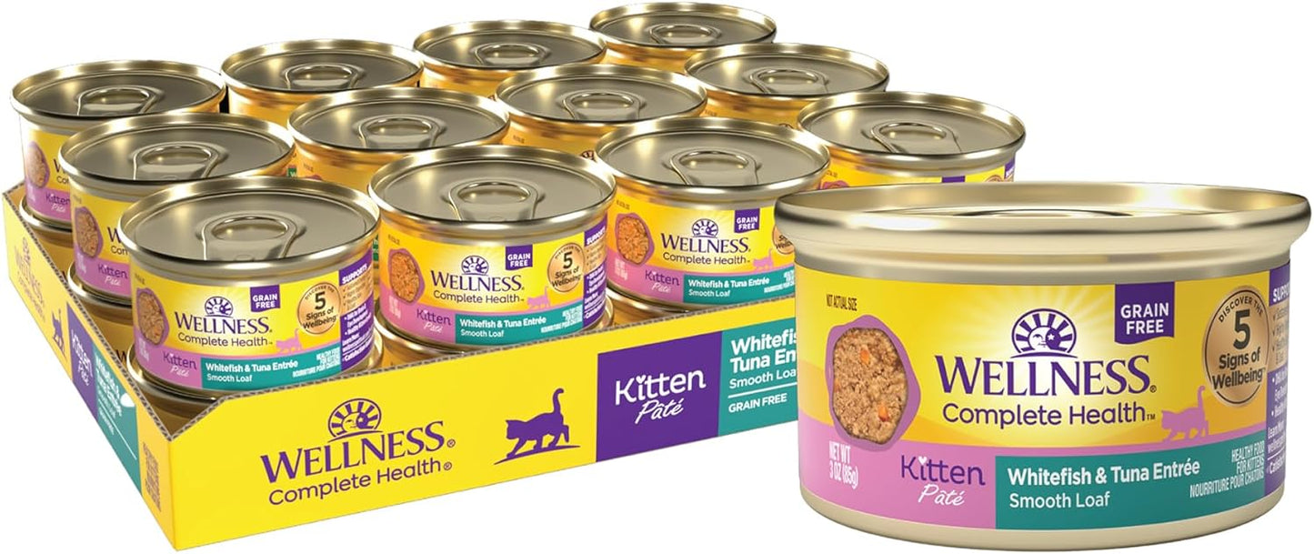 Wellness Complete Health Pate Kitten Wet Cat Food, Grain-Free