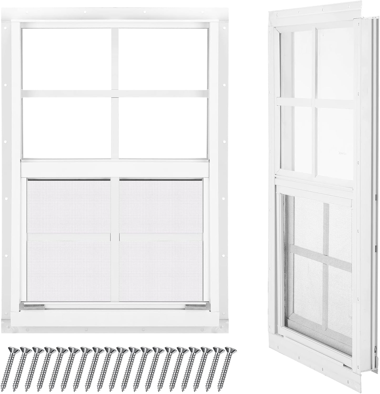 Tandefio 12x18 Shed Windows with Tempered Glass and Screen