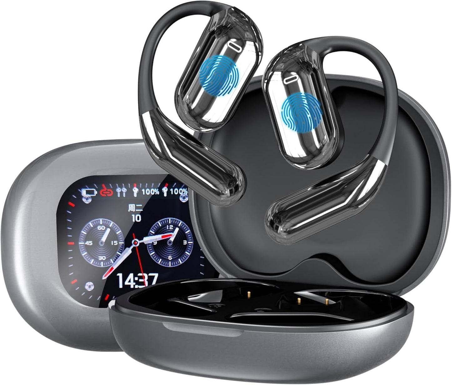 AI Translator Earbuds: 144-Language Two-Way Touch Screen - Aurotlu
