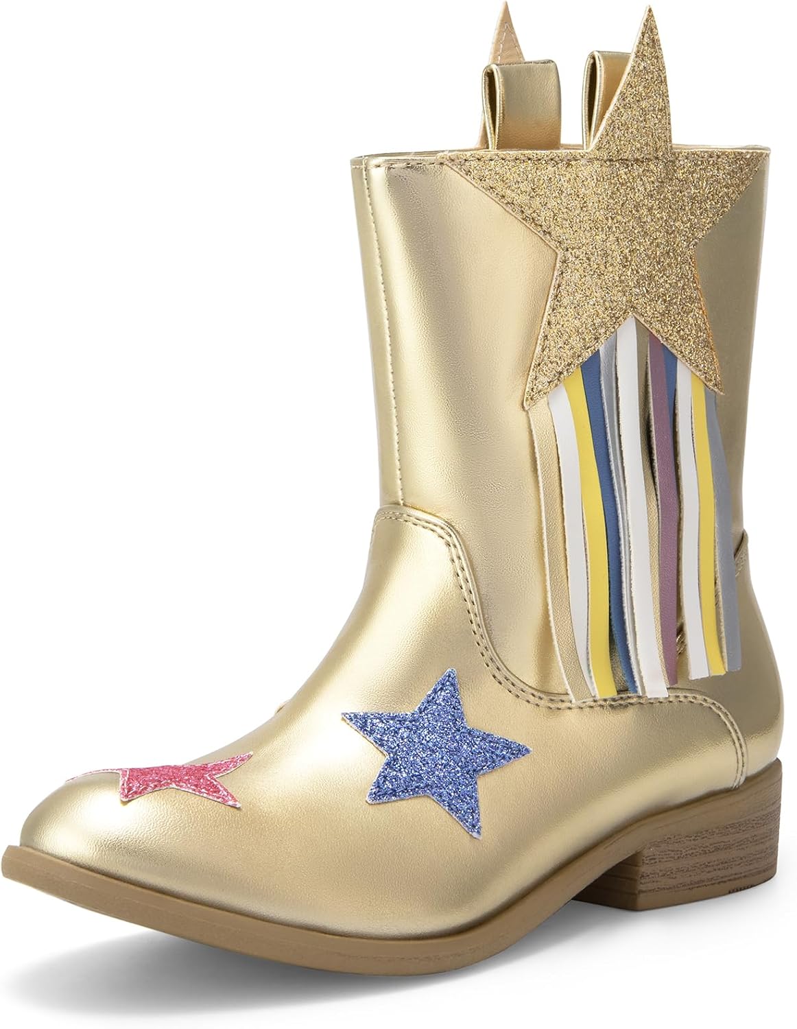 DREAM PAIRS Girls Cowgirl Cowboy Western Mid Calf Tassel Boots