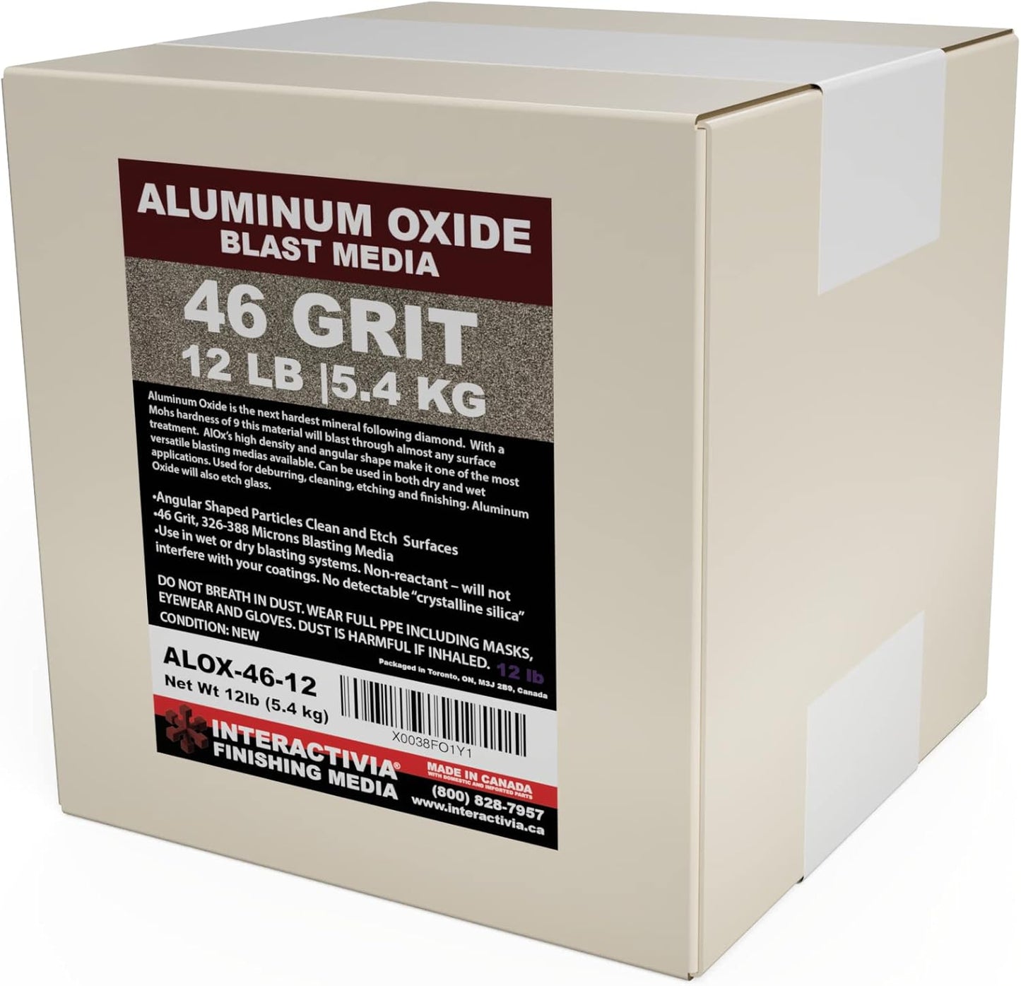 #46 Aluminum Oxide Sand Blasting Media - Coarse 12 LBS Pack