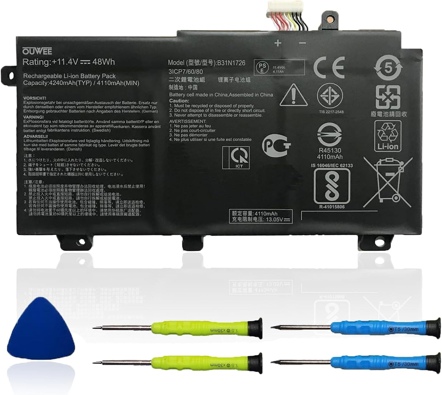 B31N1726 Battery for Asus FX80 FX86 TUF Gaming Series Laptops