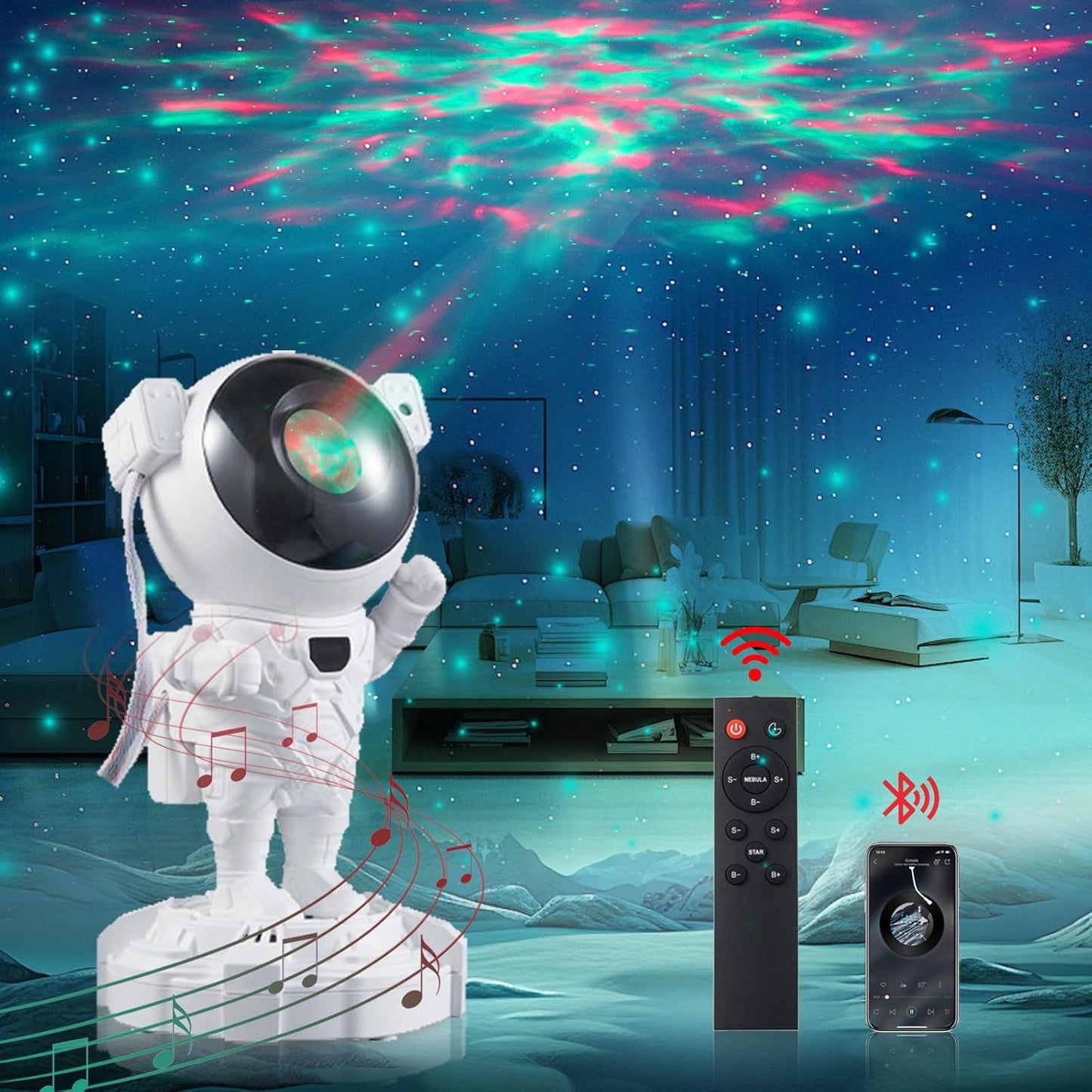 360 Nebula Star Projector - Remote Control, Timer, Cosmos Home Decor