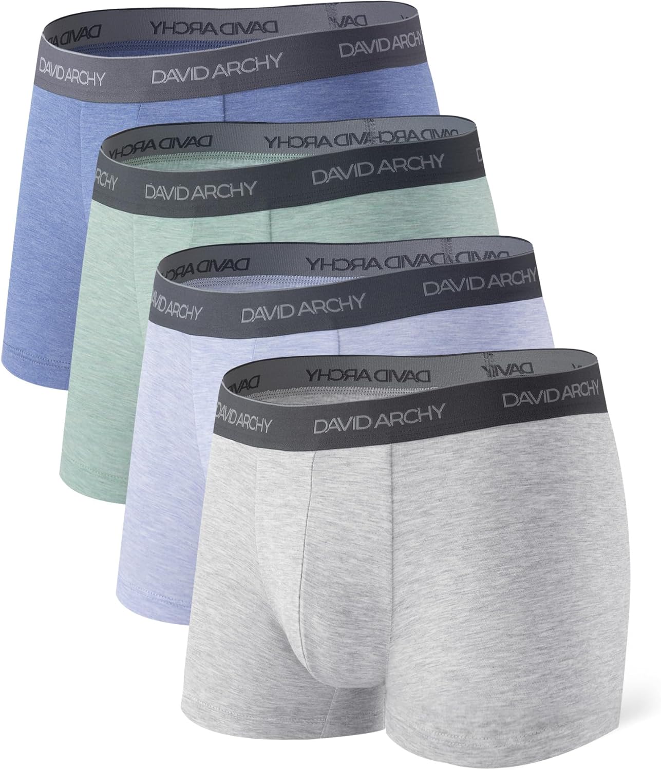 DAVID ARCHY Mens Trunks Underwear Soft Breathable Rayon Bamboo