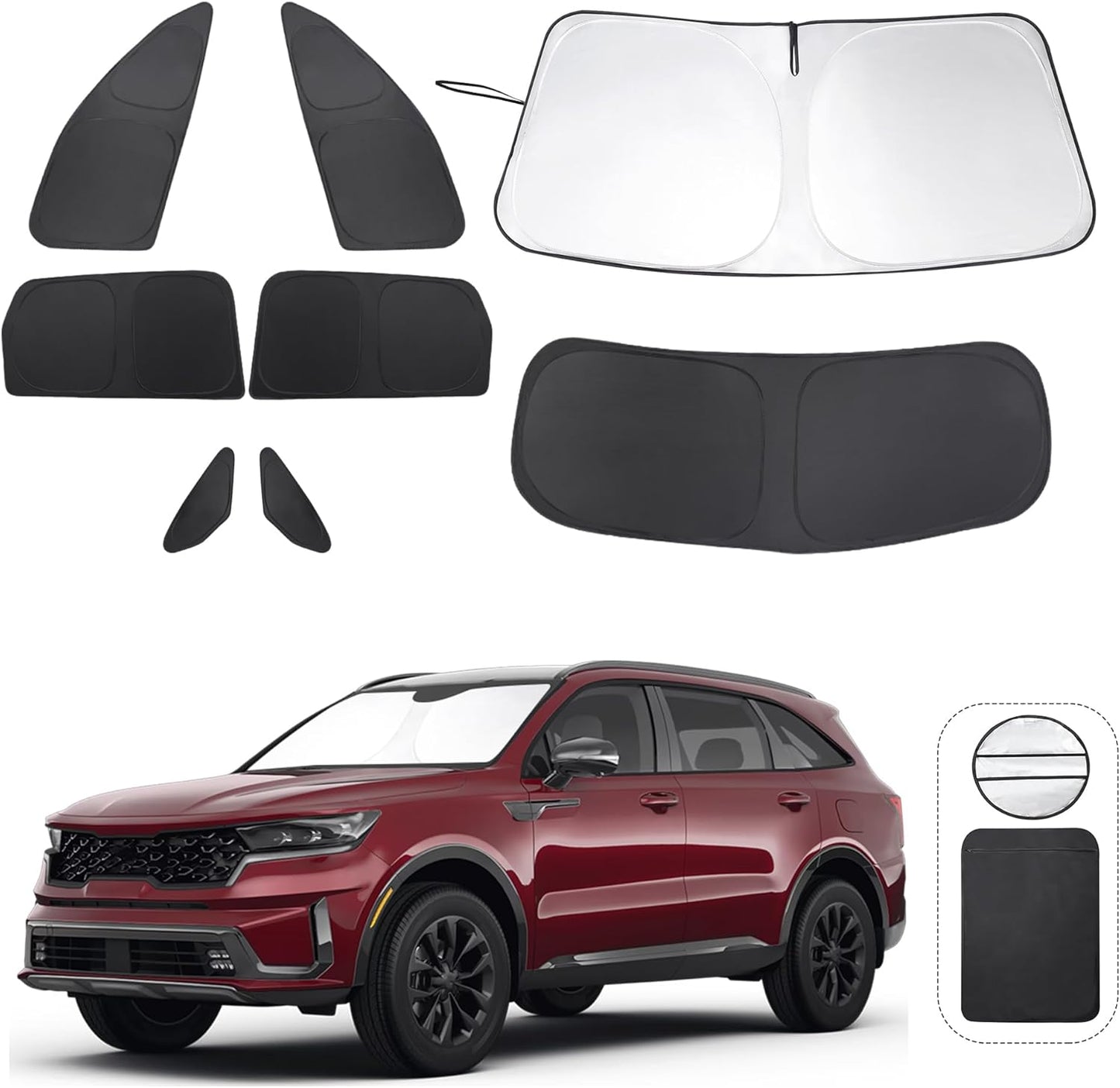 Custom Fit Window Shades for Kia Sorento SUV 2021-2025