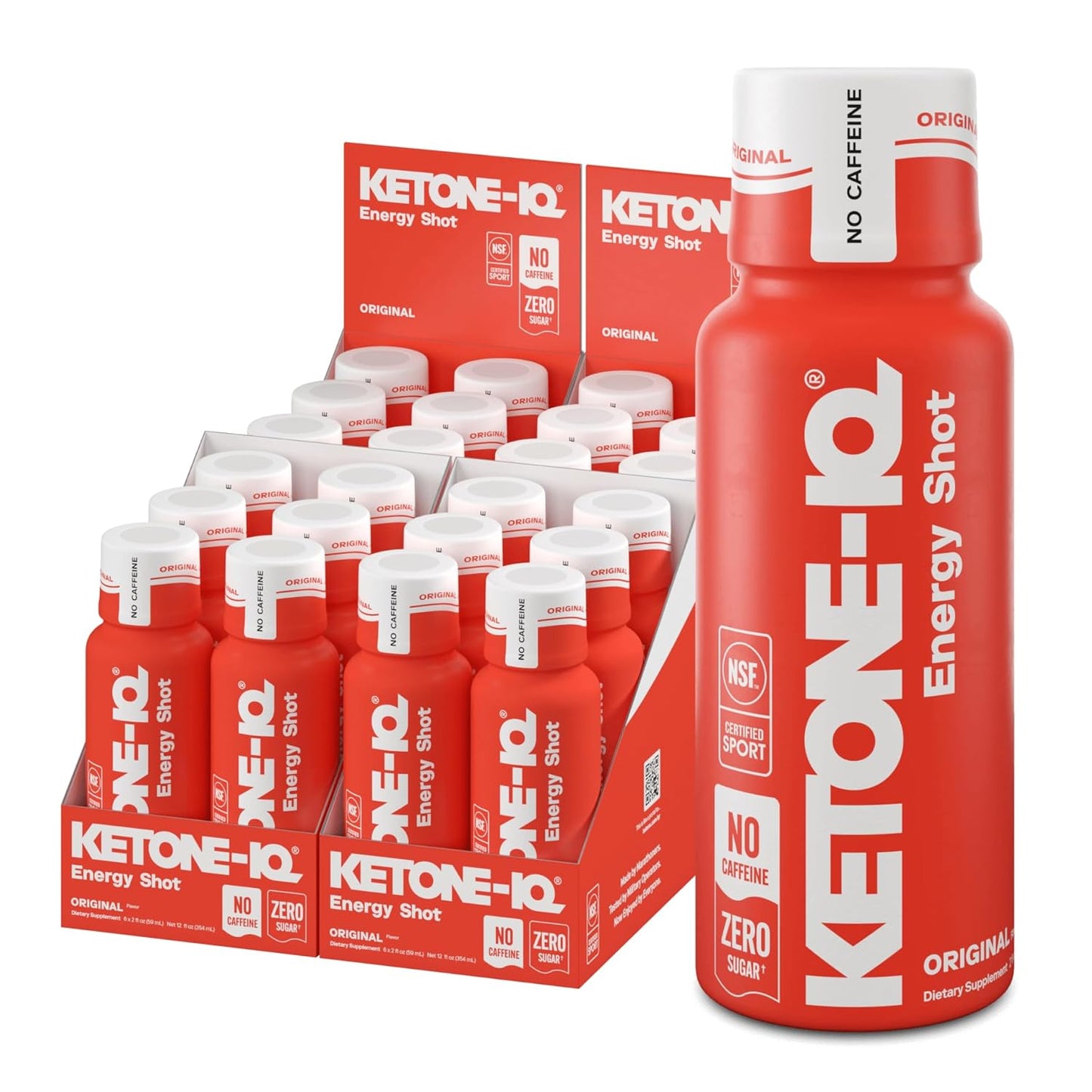 Ketone-IQ No Caffeine Energy Shots - Pure Ketones for Vitality