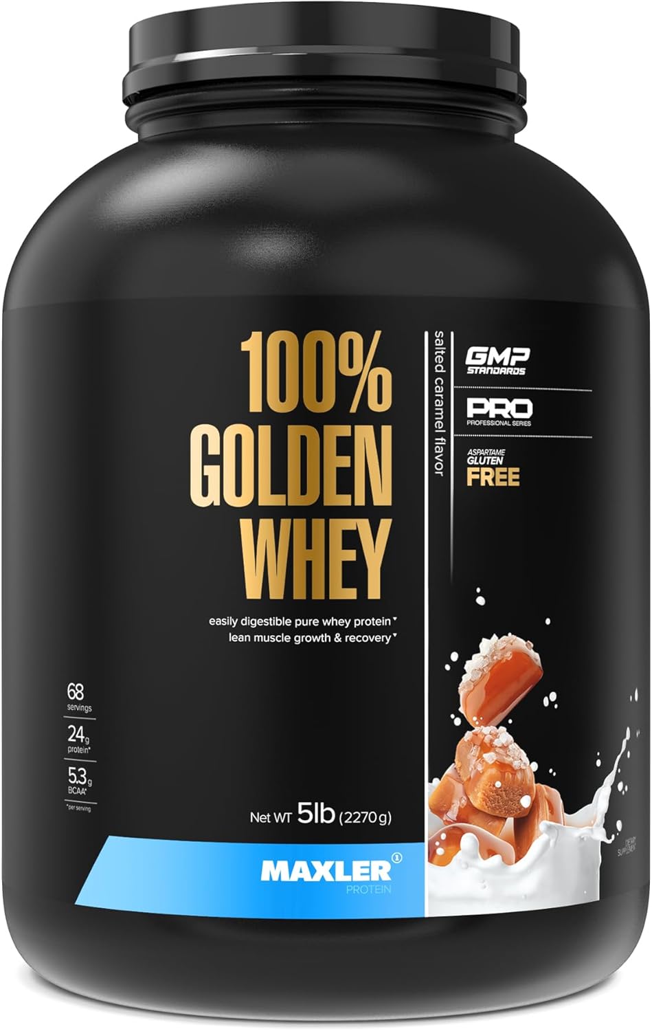Maxler 100% Golden Whey Protein - Premium Salted Caramel Flavor