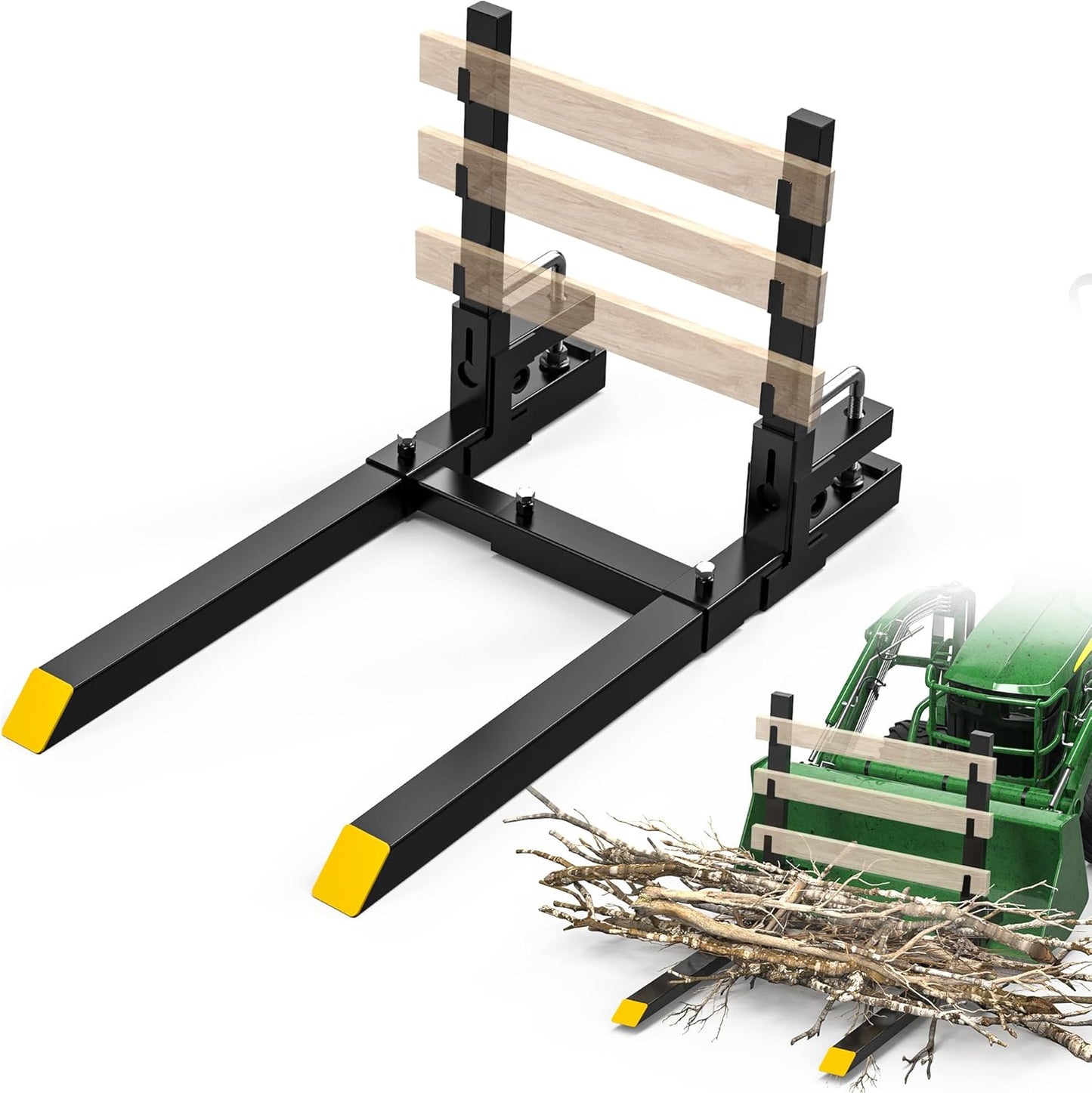 60in Clamp On Pallet Forks for Tractor Bucket - Heavy Duty