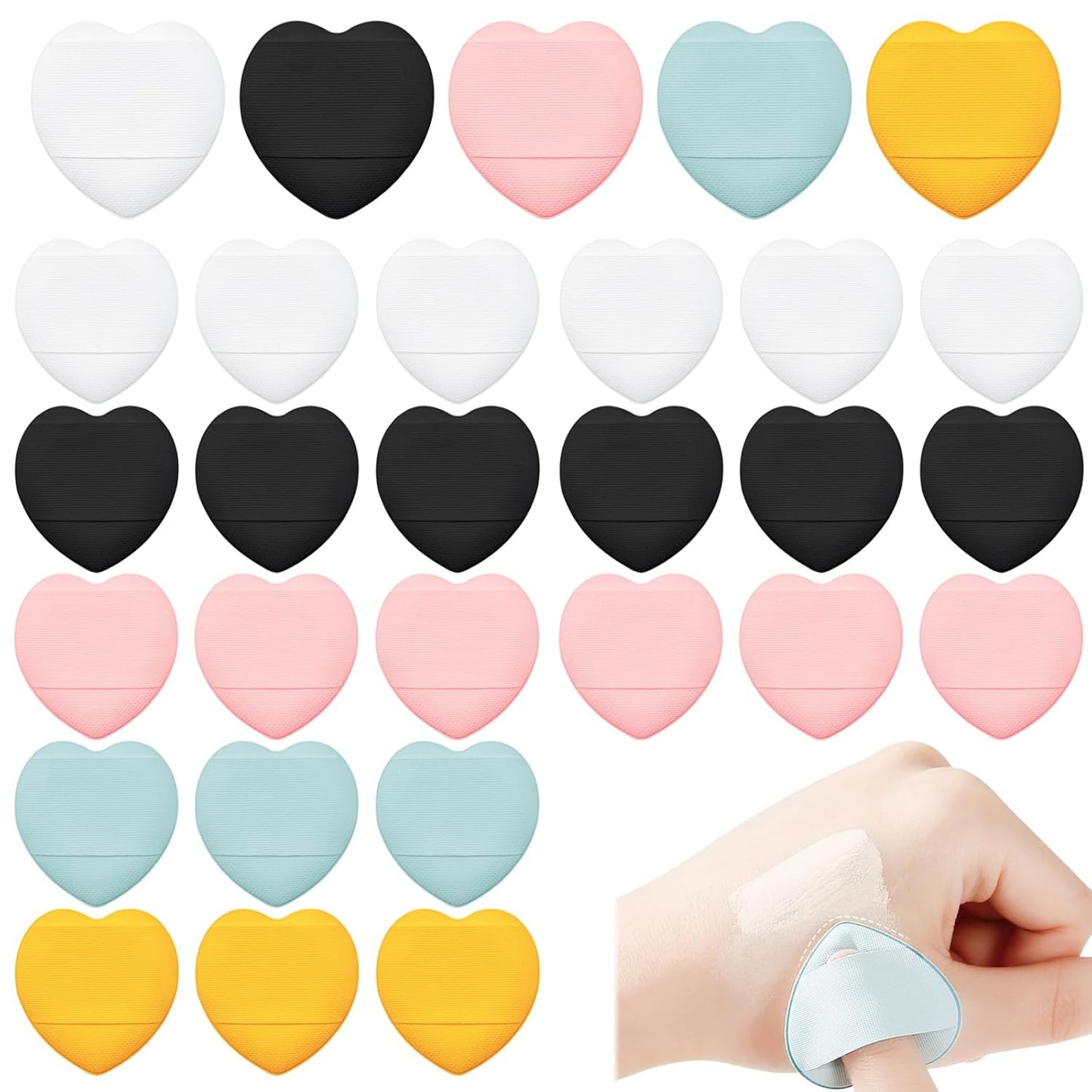 50 Pack Heart Makeup Blender Sponges for Flawless Face
