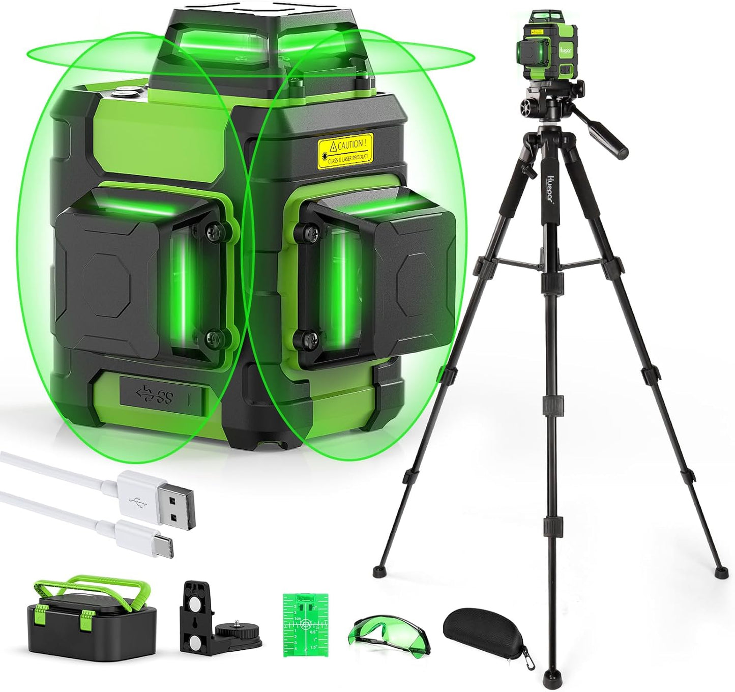 Huepar 360 Laser Level with Tripod for Precision Projects