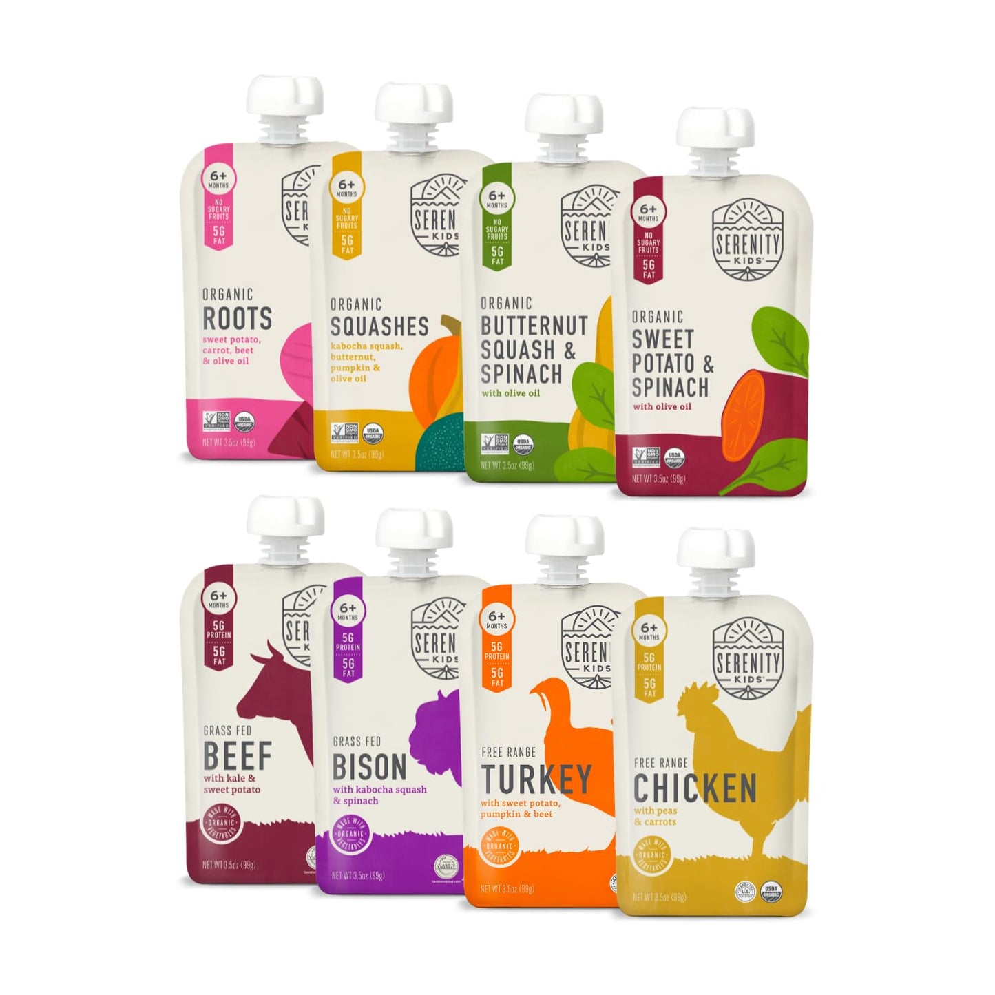 Serenity Kids Puree Bundle - Ethical Meats & Veggies