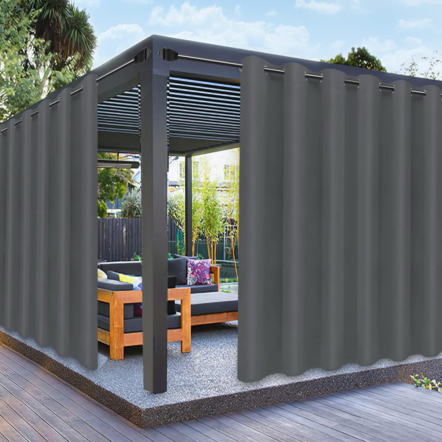 PureFit Outdoor Curtains for Patio Waterproof and UV Resistant