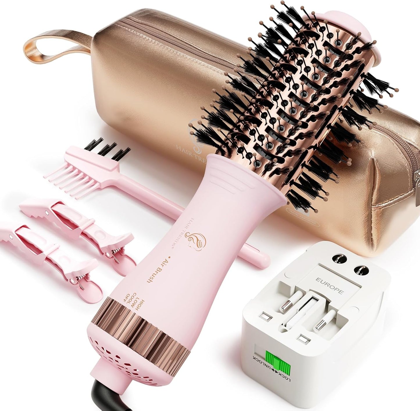 Dual Voltage Travel Hair Dryer Brush by Hair Trends