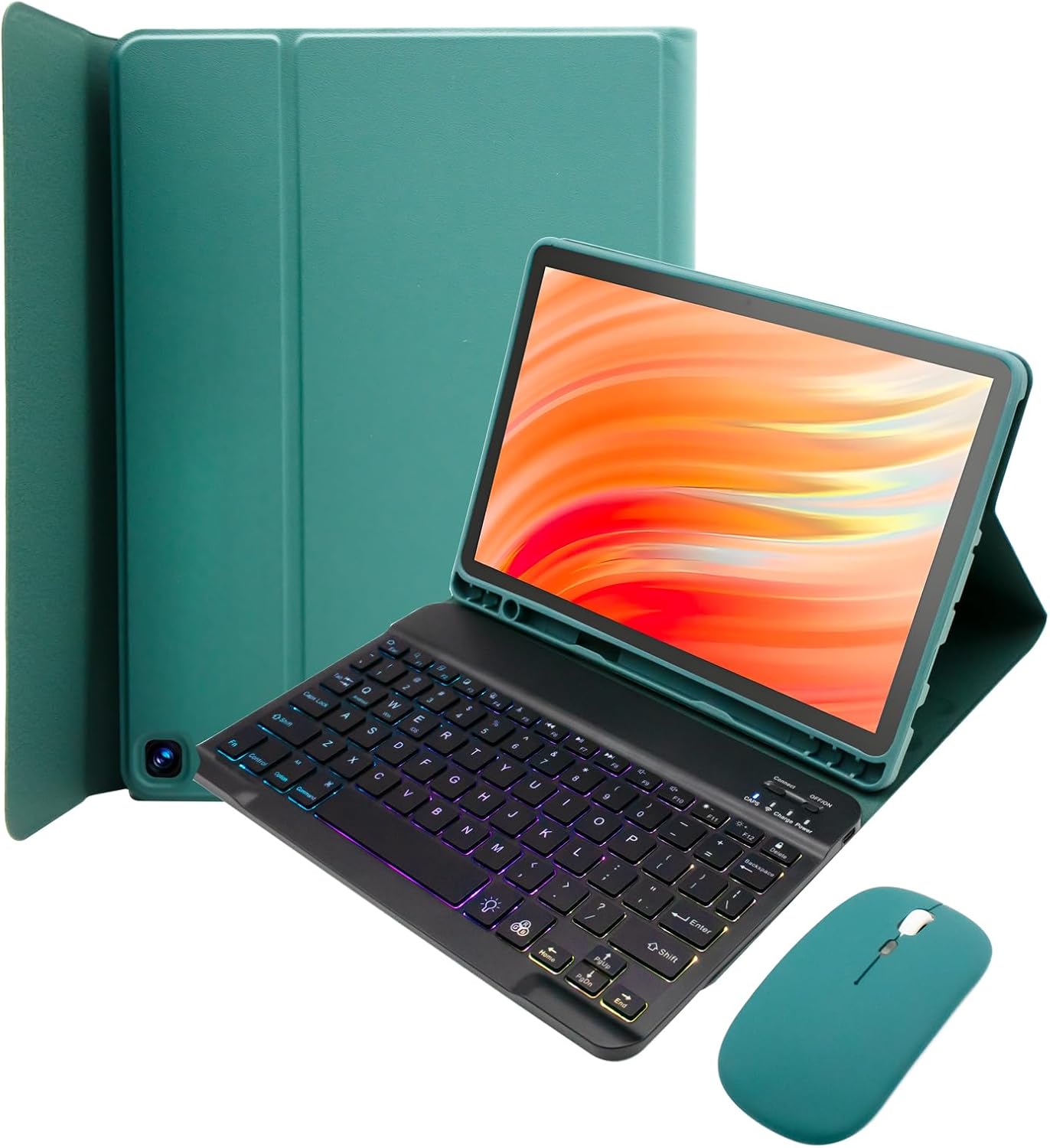 Keyboard Case for Kindle Fire HD 10 with Detachable Bluetooth Keyboard