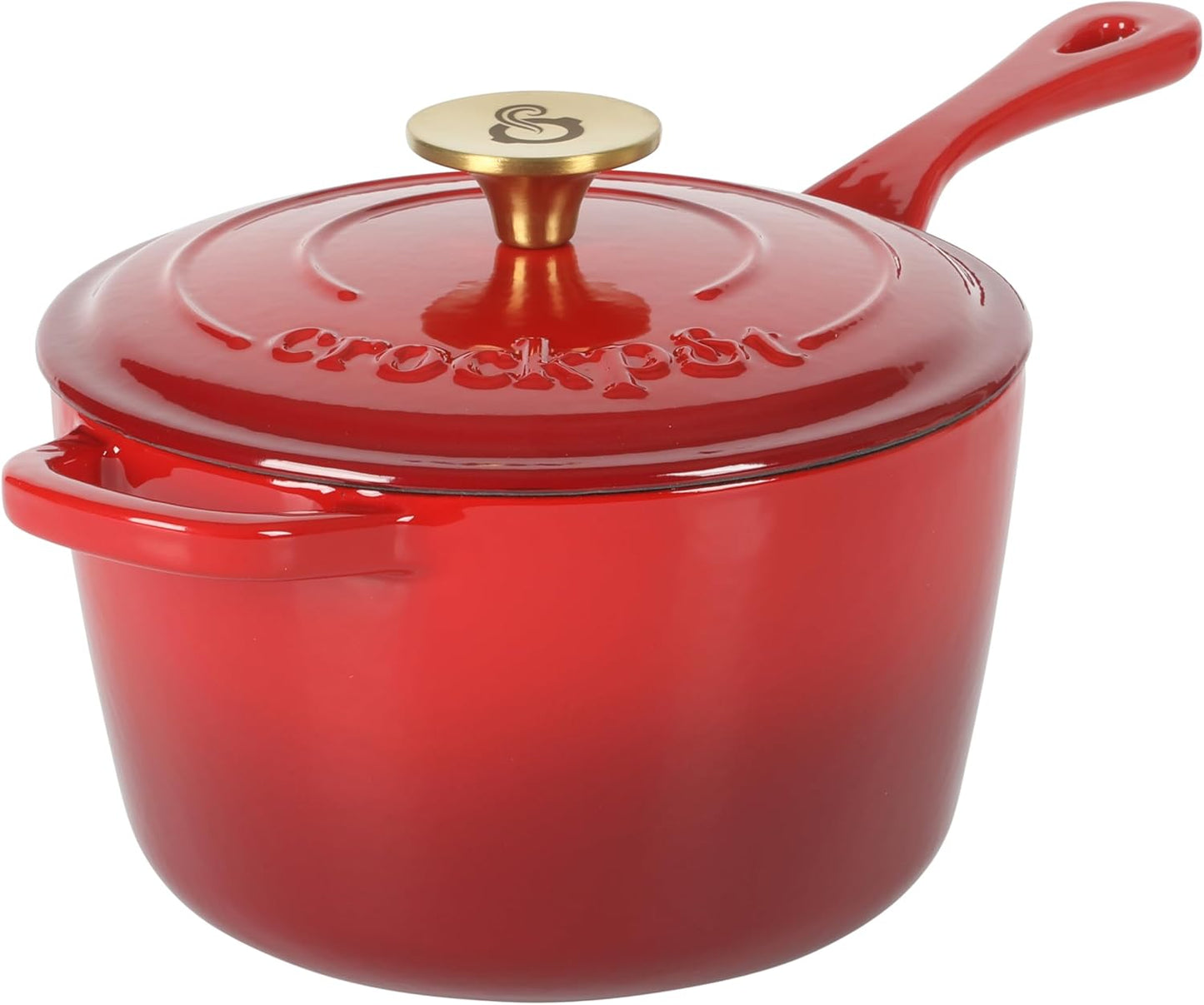 Crock-Pot 3-Quart Enameled Cast Iron Saucepan for Versatile Cooking