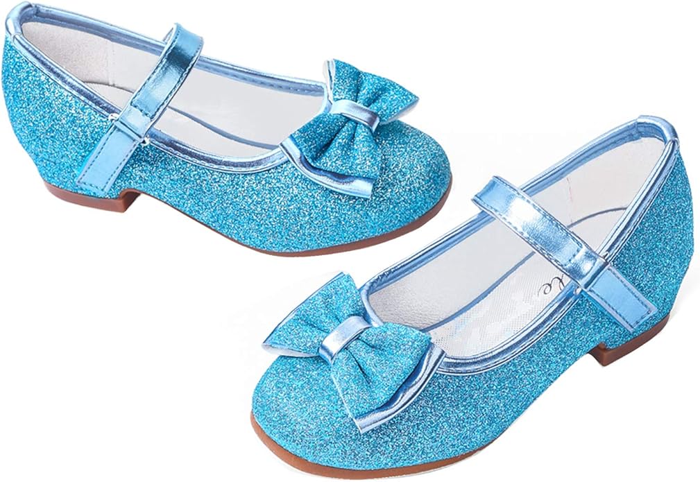 Stelle Girls Toddler Dress Shoes Glitter Mary Jane Low Heels