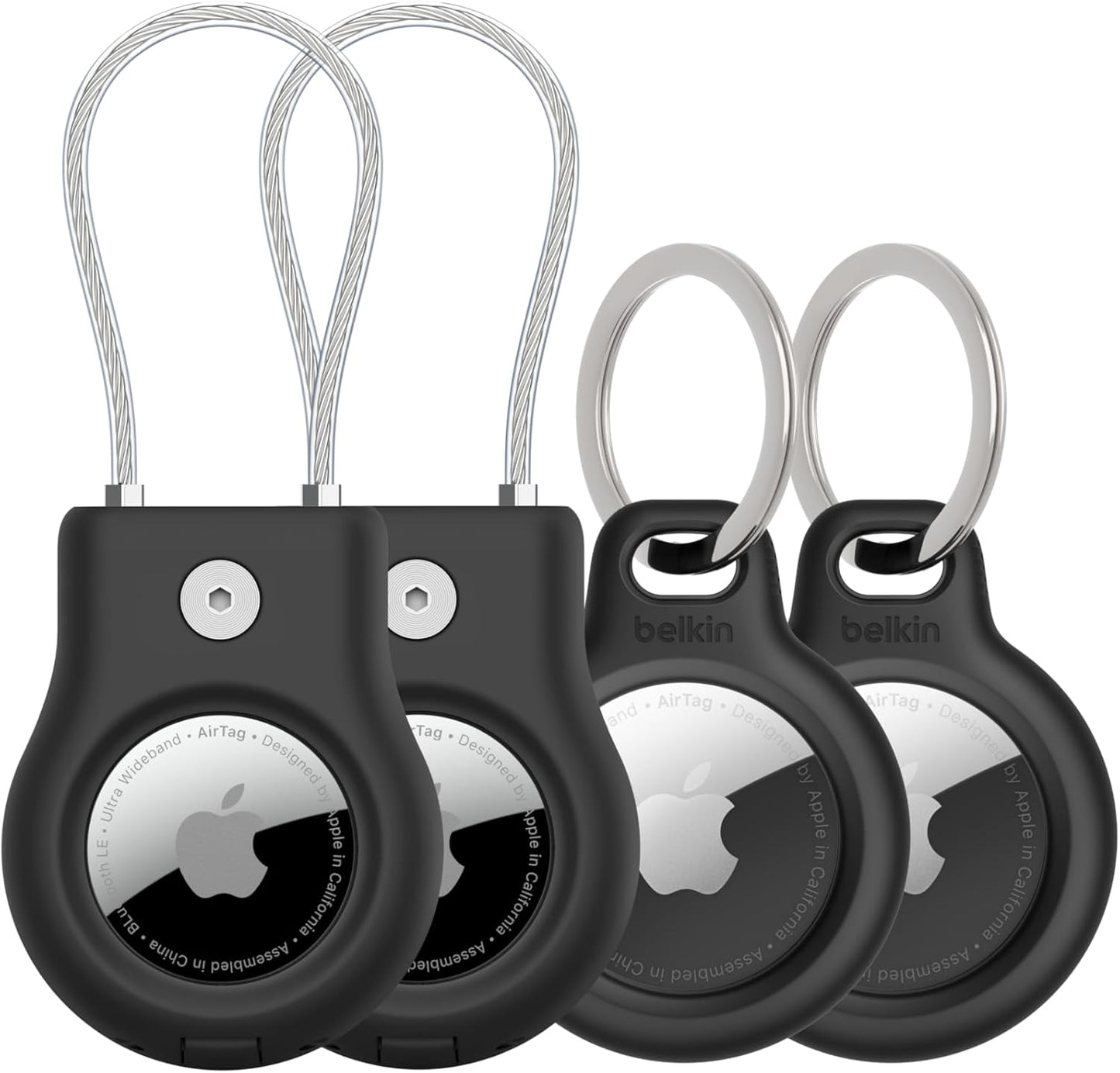 Durable Belkin Apple AirTag Secure Holder for Keys & Luggage