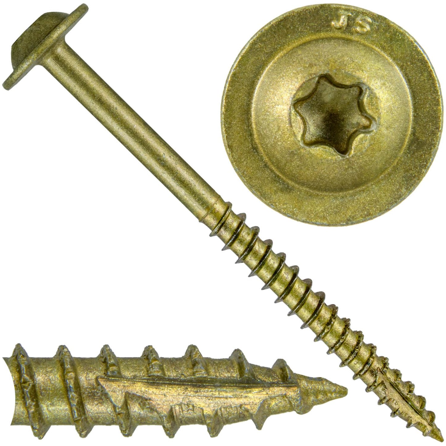 10 x 2-1/2 in Bronze Star Drive Screws for Wood Projects