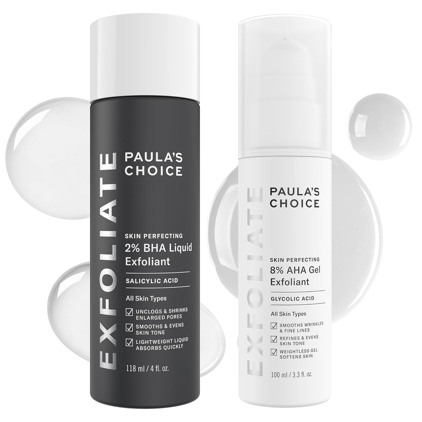 Paula's Choice SKIN PERFECTING AHA BHA Exfoliant Duo for Skin