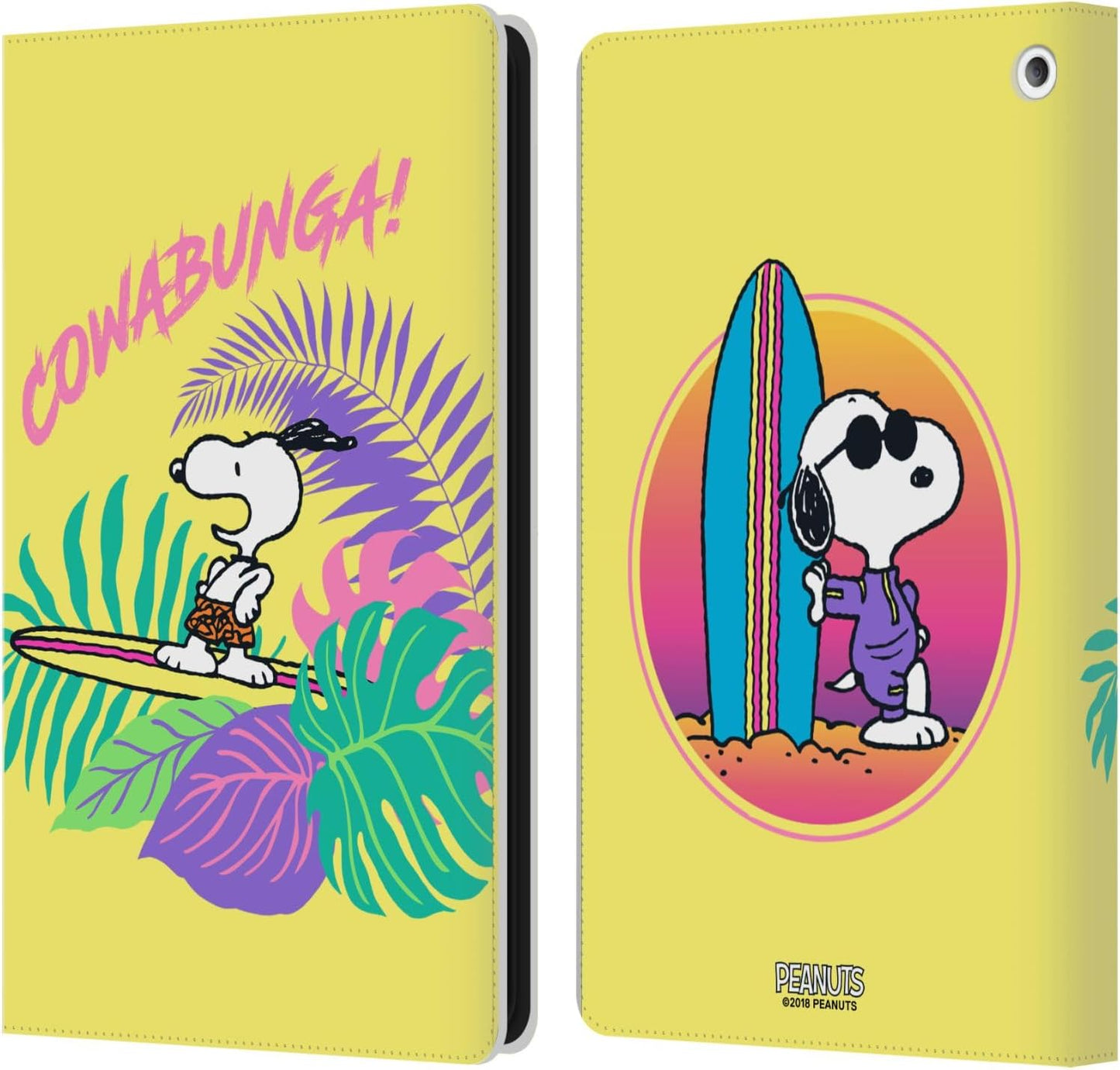 Peanuts Cowabunga! Snoopy Aloha Disco Leather Wallet Case