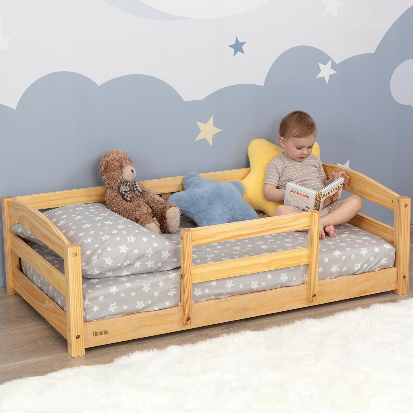 Montessori Floor Bed for Toddlers with Safe Low Height Design