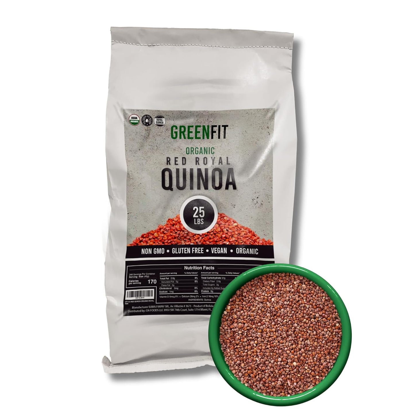 Royal Organic Red Quinoa - Non-GMO, Gluten-Free, Vegan Option