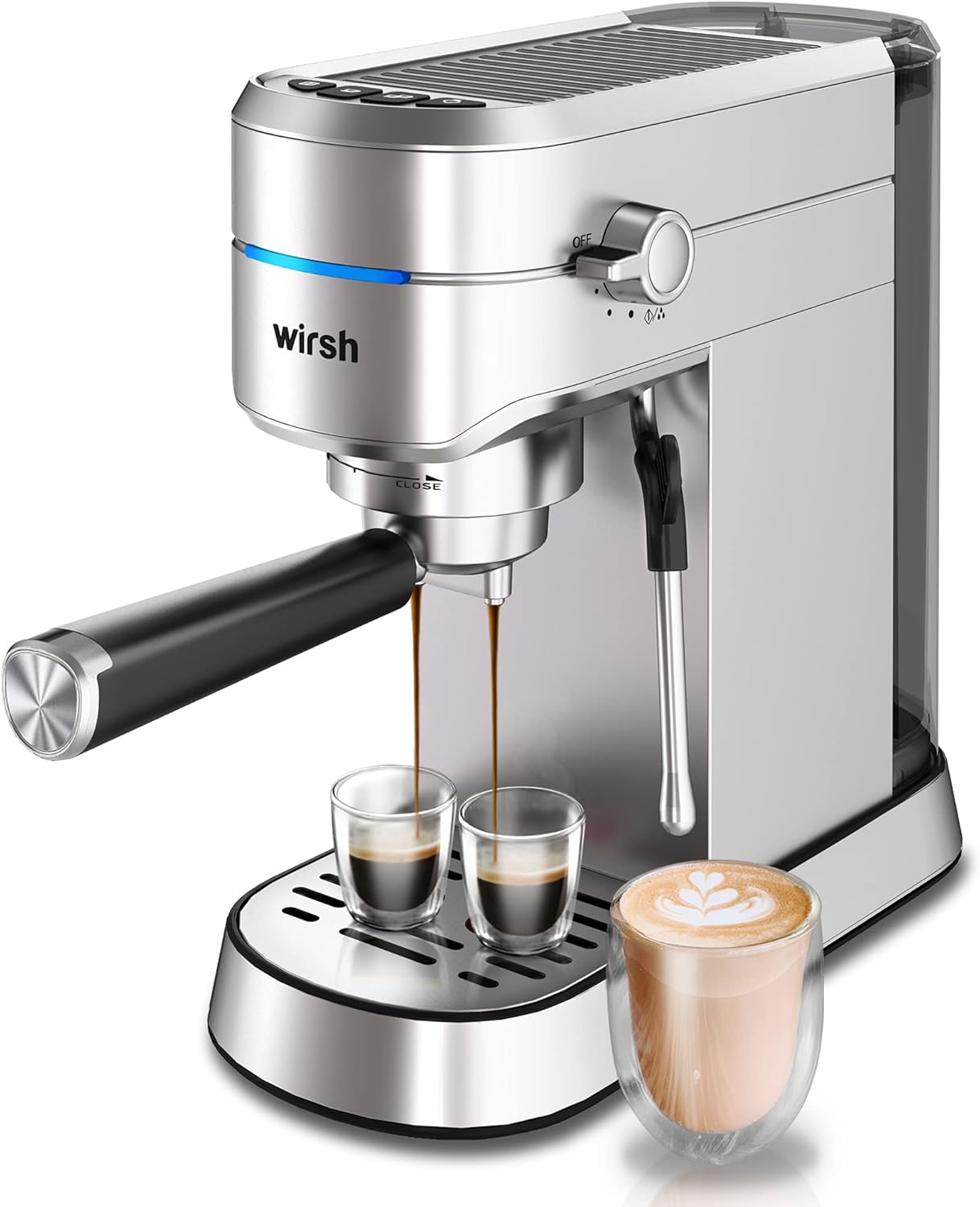 20 Bar Espresso Machine: Steamer for Latte & Cappuccino