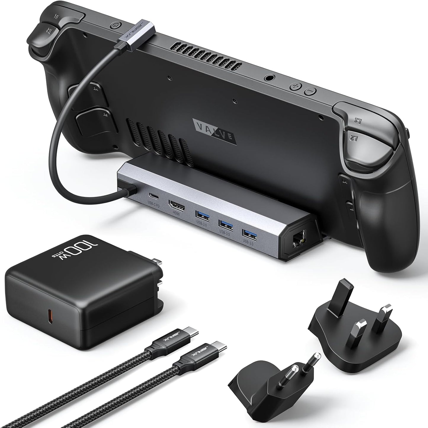 JSAUX 6-in-1 Docking Station for Steam Deck and ROG Ally