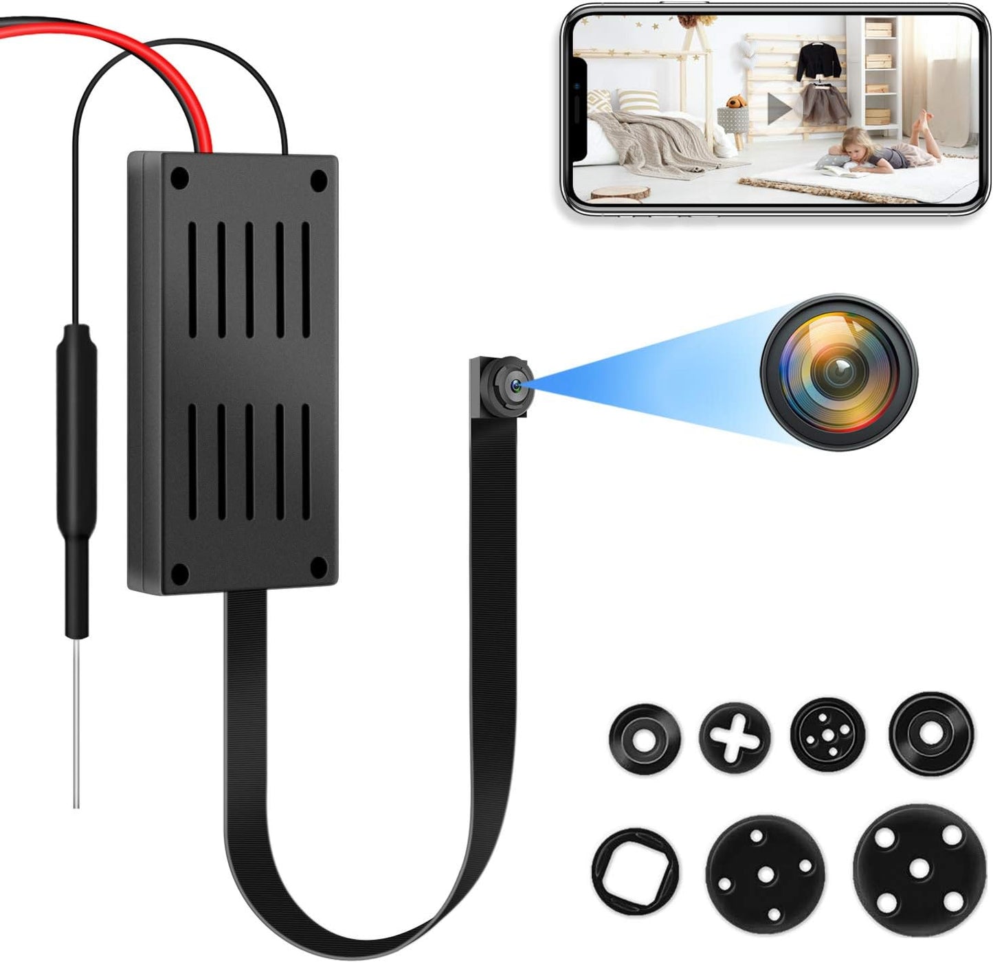 ESROVER Mini Camera HD 1080P No Audio